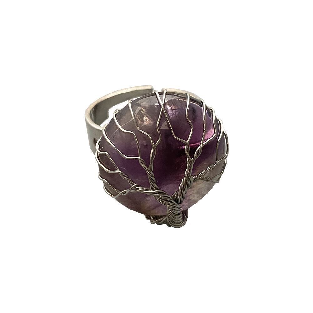 Wire Wrapped Tree of Life Ring, 2cm
