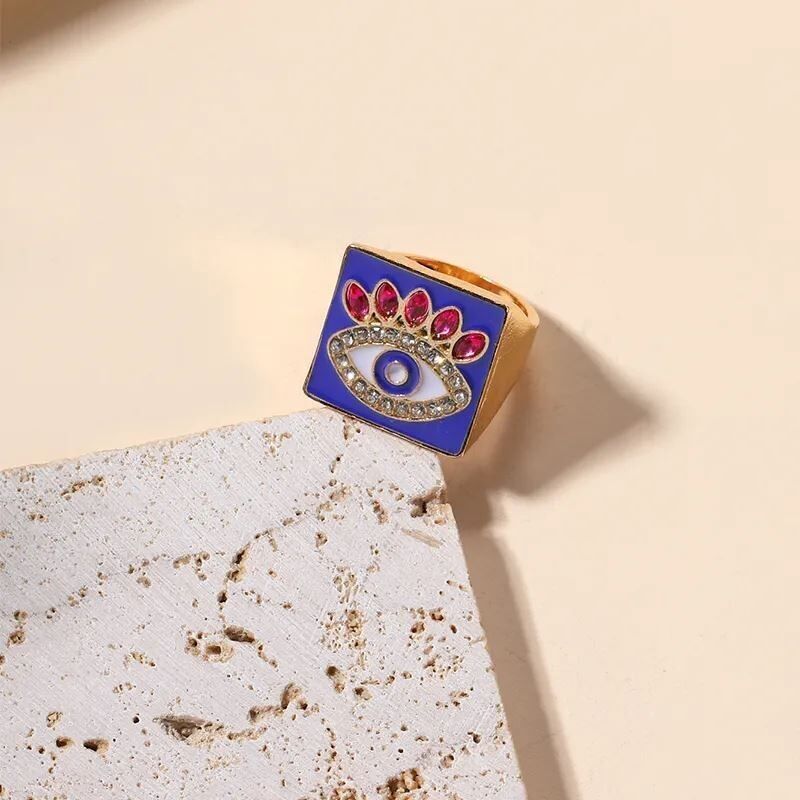 Anillo contra el mal de ojo, rectangular