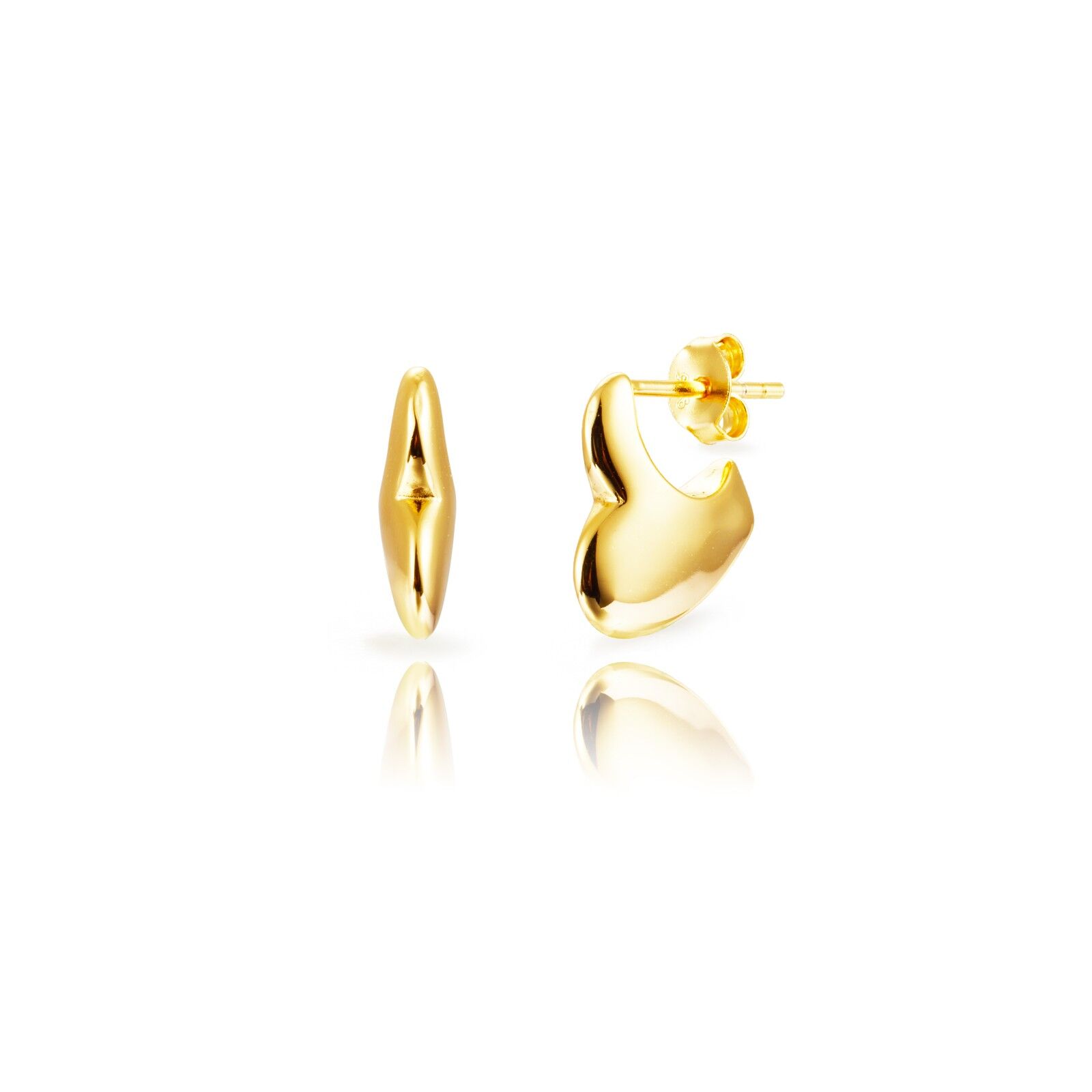 Pendientes JULIETTE en forma de corazón, Plata de Ley 925-Flor de Menta