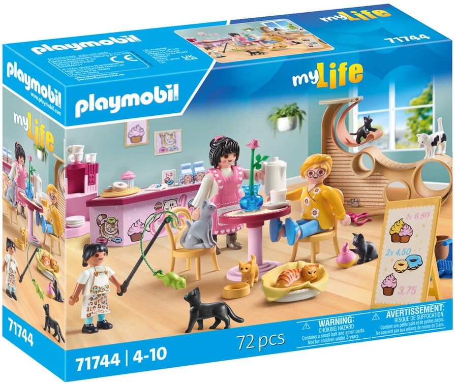 Playmobil 71744 - Bar à Chats Avec 6 Chats et Figurines