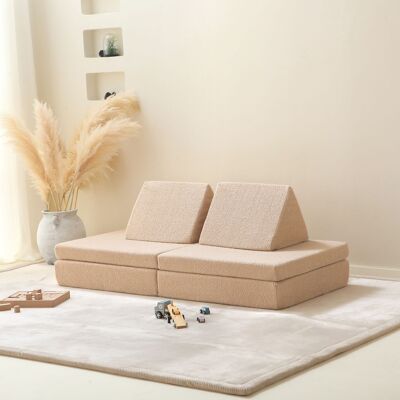 Canapé modulable pour enfant Hakuna Mat Teddy | beige