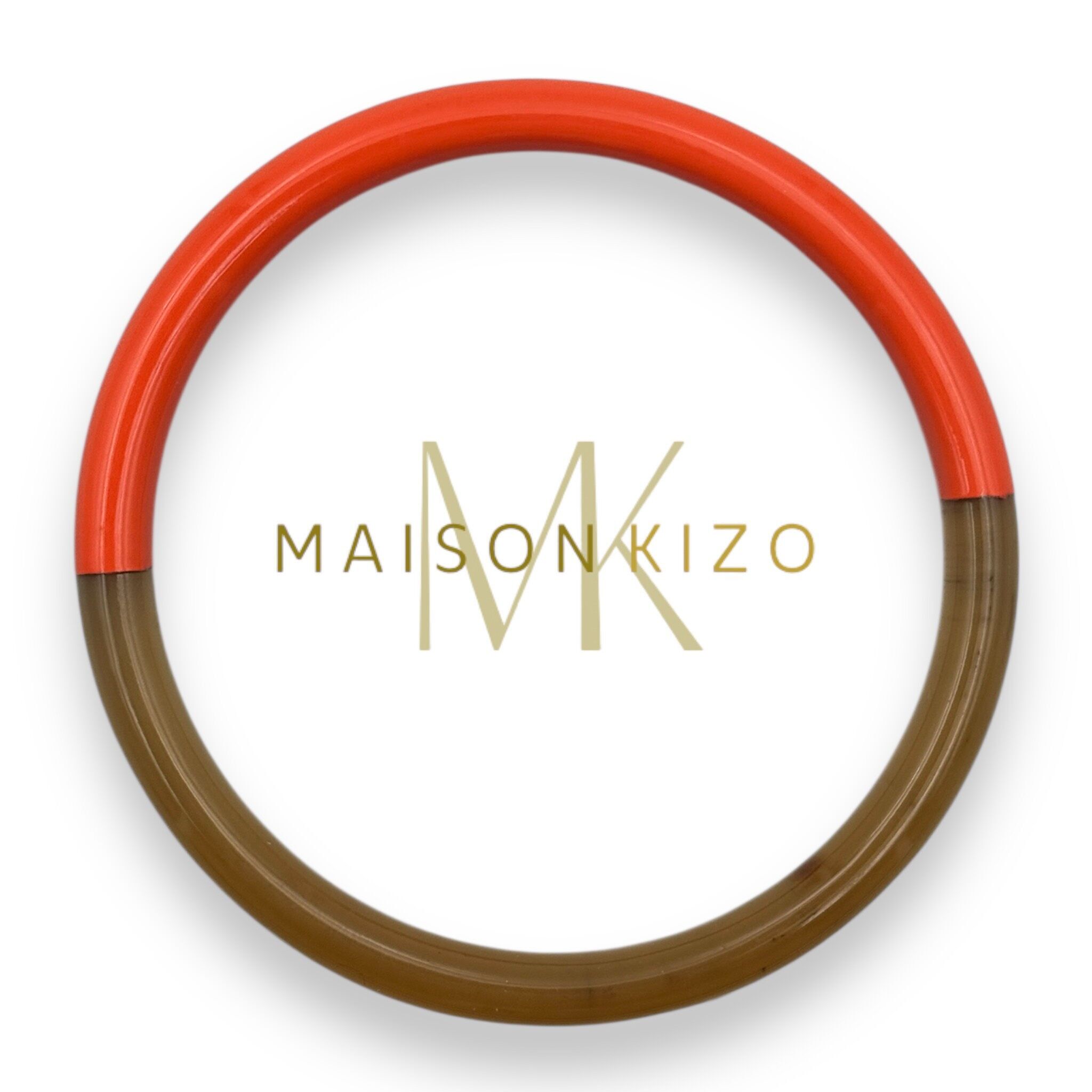 Bracciale in corno di bufalo arancione C08