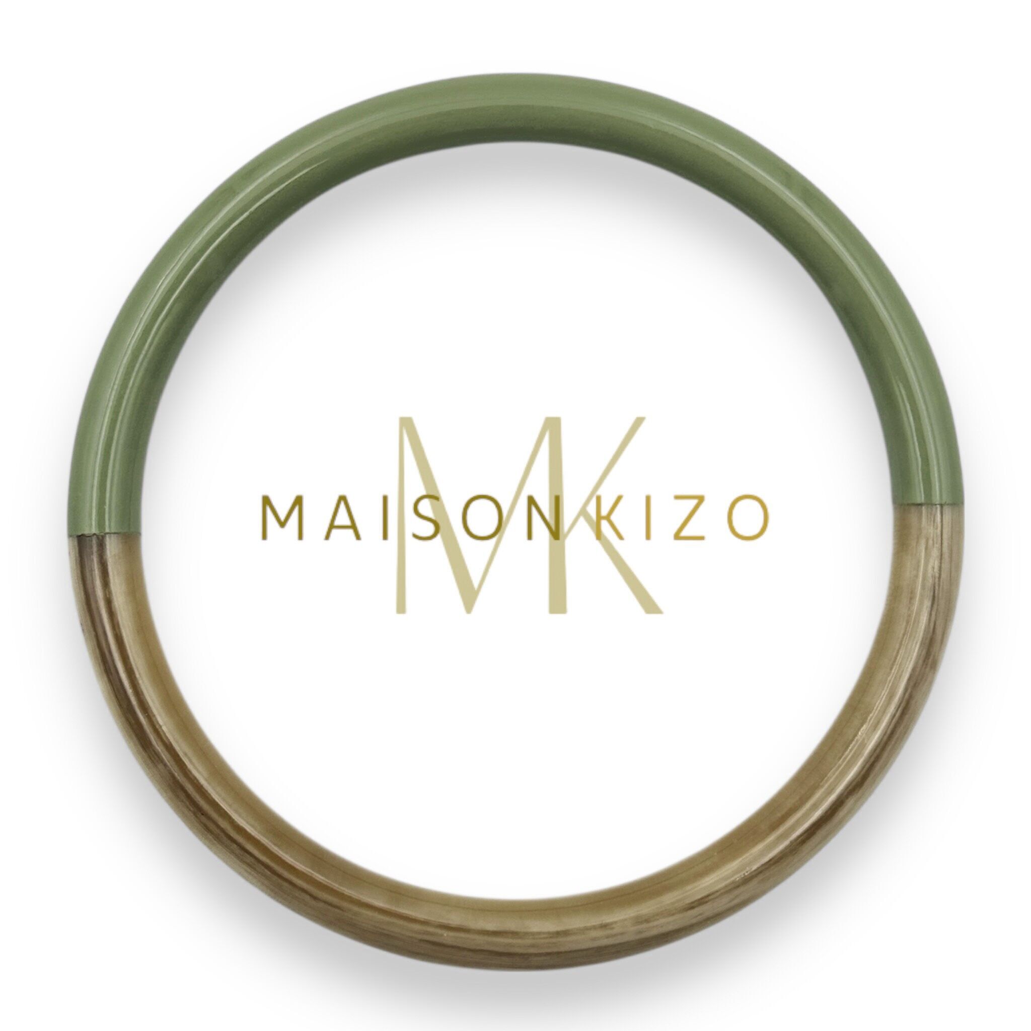 Braccialetti in corno di bufalo color cachi C19