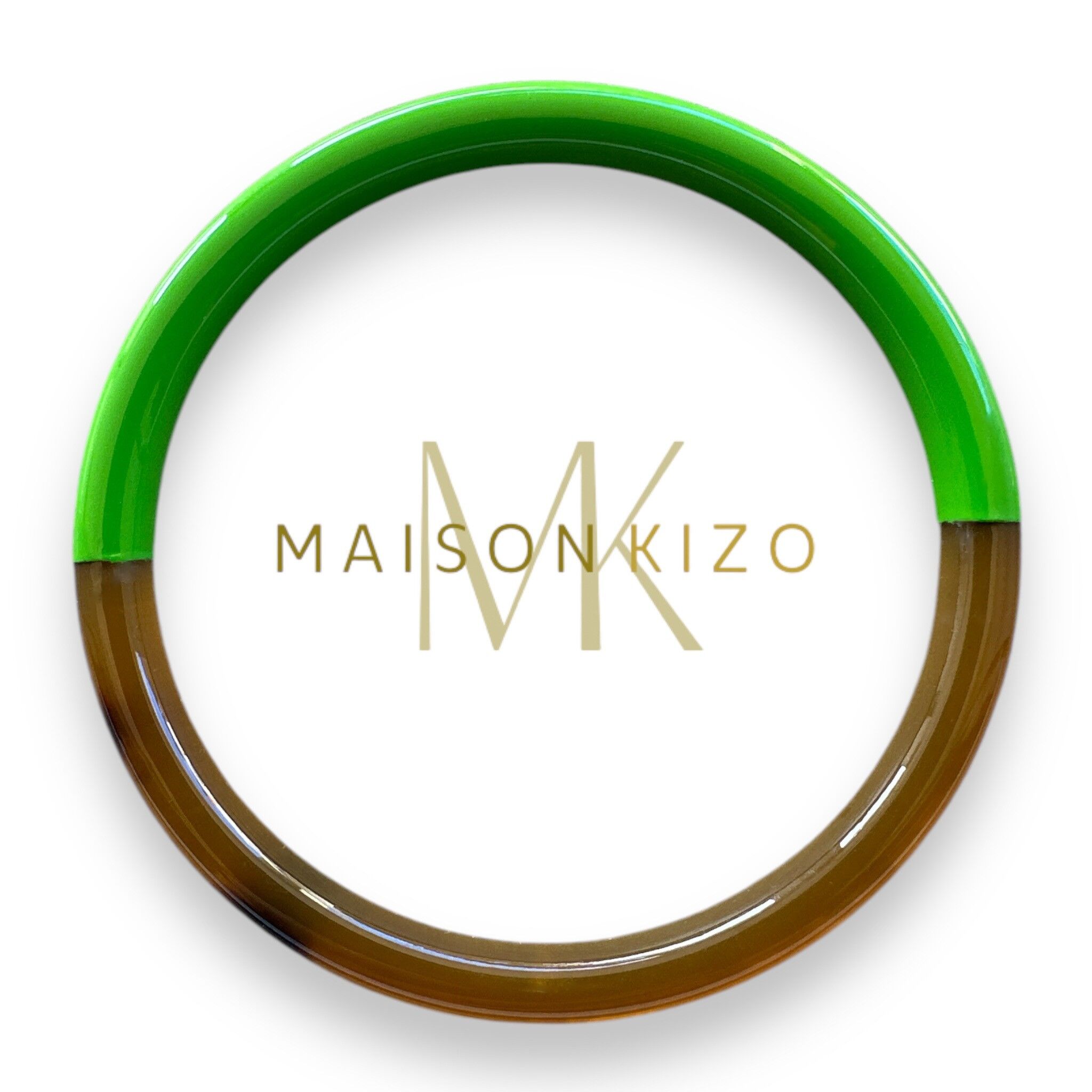 Bracciale in corno di bufalo verde mela C31