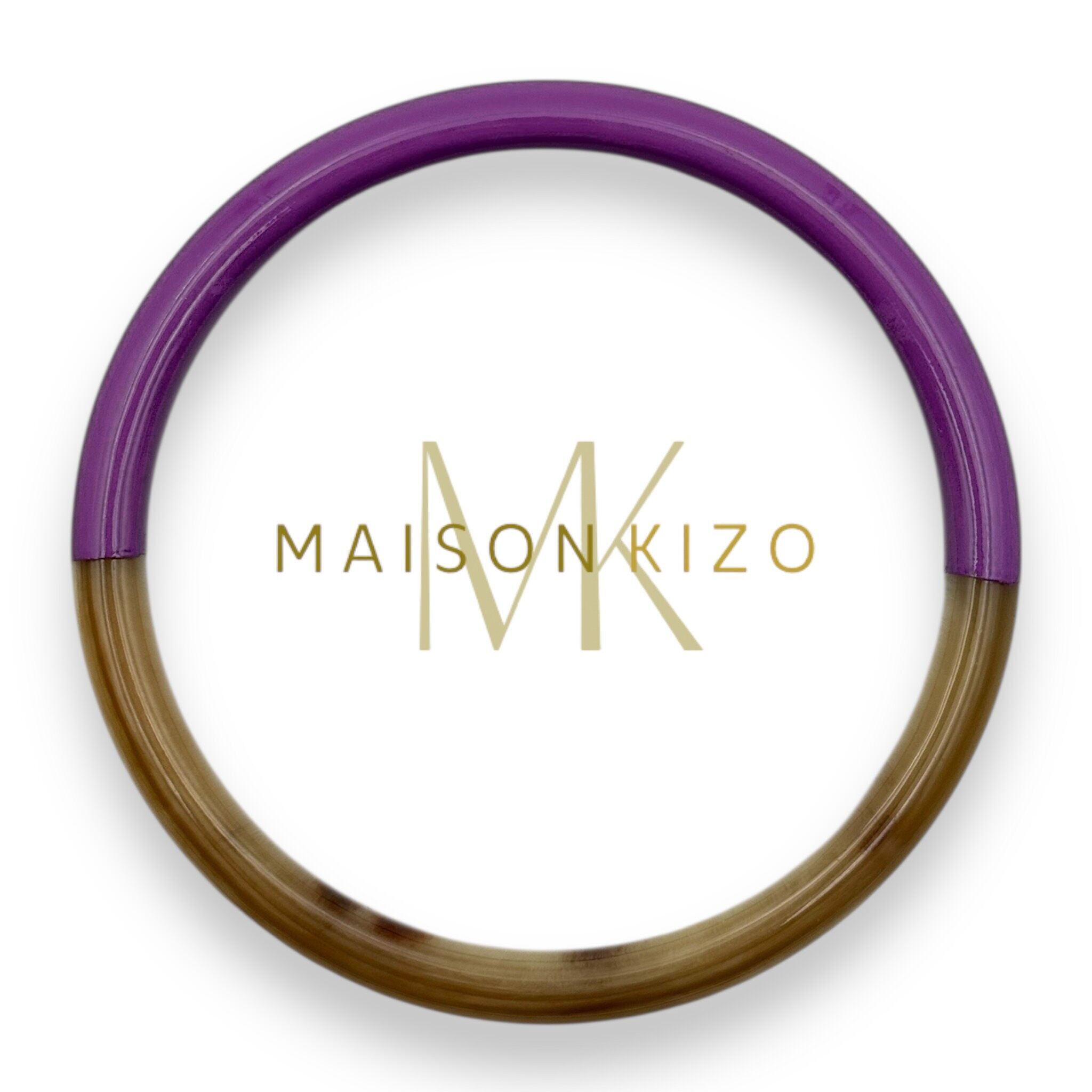 Bracciale in corno di bufalo viola C36