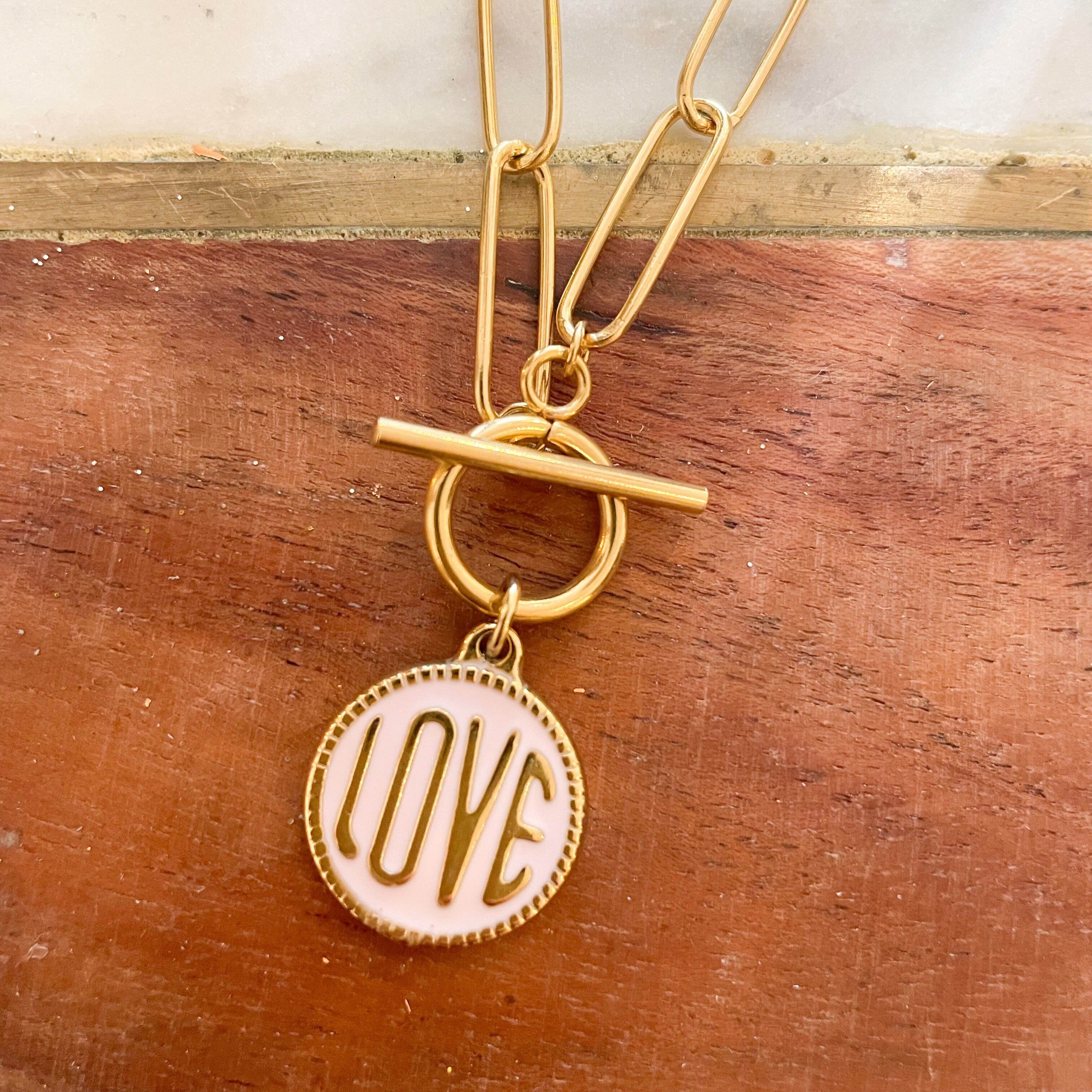 ZÉLIE AMORE | Graffetta per collana in rete e medaglia LOVE 8 colori