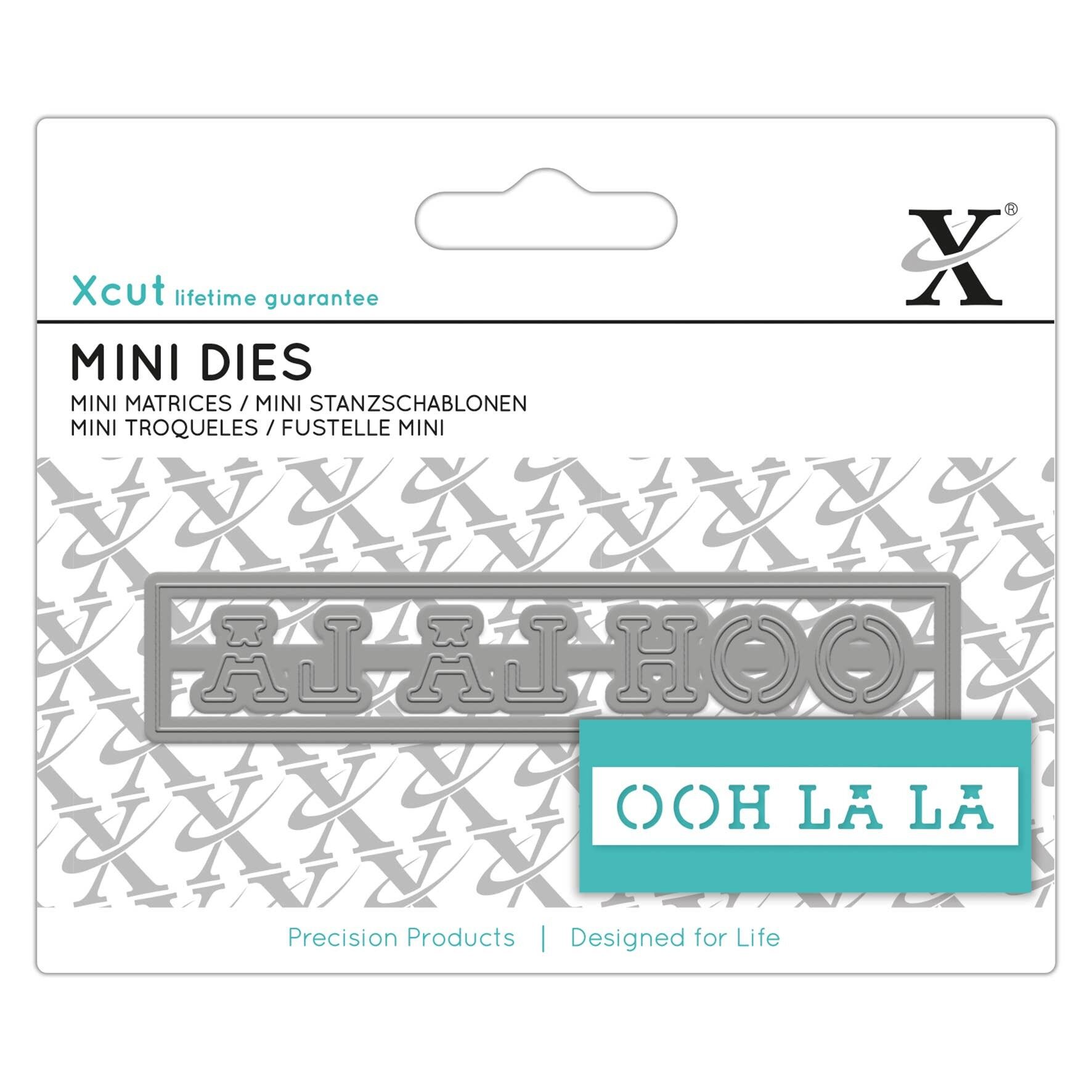 Xcut Mini Sentiment Die, Oh La La, Argent, Matrice simple, Idéal à utiliser sur une carte d'anniversaire et une décoration d'anniversaire, Fournitures de fabrication de cartes parfaites pour vos ensembles d'artisanat et votre machine de découpe