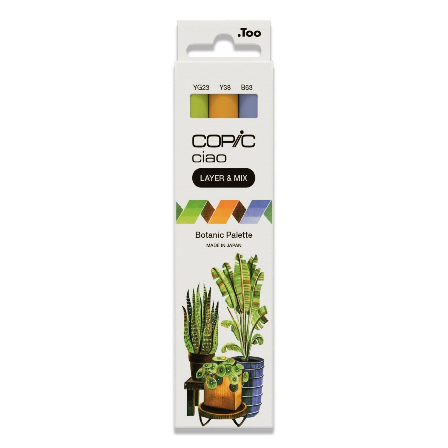 COPIC Ciao Layer & Mix Pen Set di 3 pennarelli Botanic Palette, Arte, Artigianato, Colorazione, Grafica, Evidenziatore, Design, Anime Manga