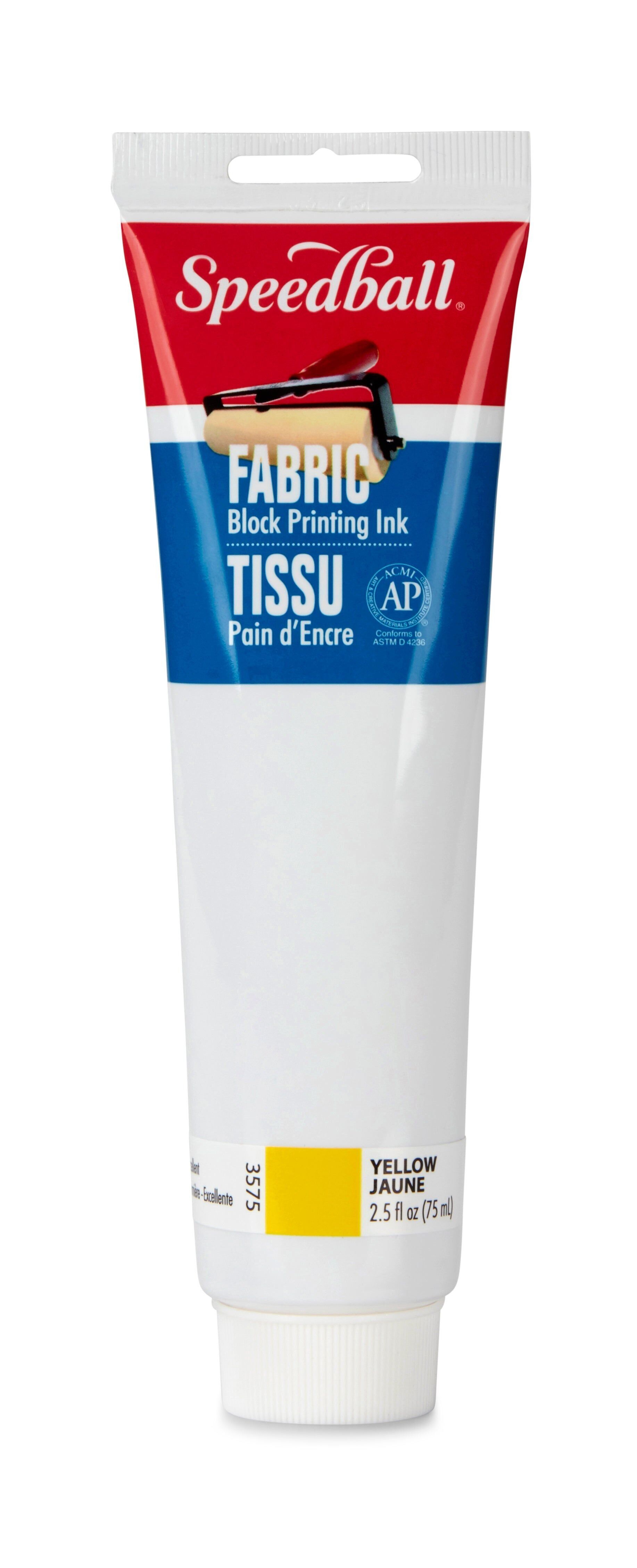 Inchiostro per stampa a blocchi di tessuto Speedball, giallo, 5oz