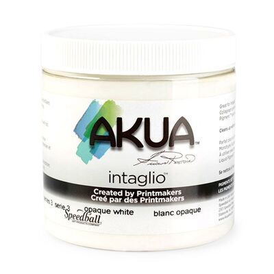 Tinta de impresión a base de agua Speedball Intaglio, blanco opaco, 8 oz