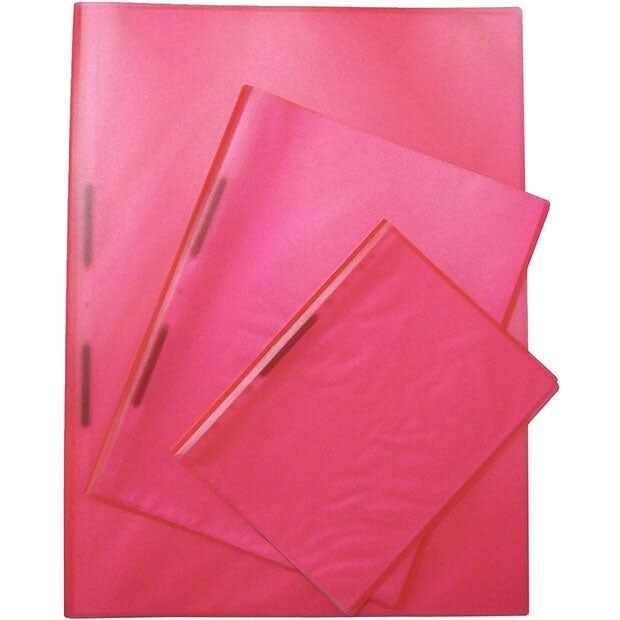 Westfolio Polypropylene Course Book, Raspberry, A2, Made From Lightweight Polypropylene, 50 Sheet Capacity, Removable Polypropylene, Glass-Clear Sleeves, Saves Space, Comes With 10 Sleeves