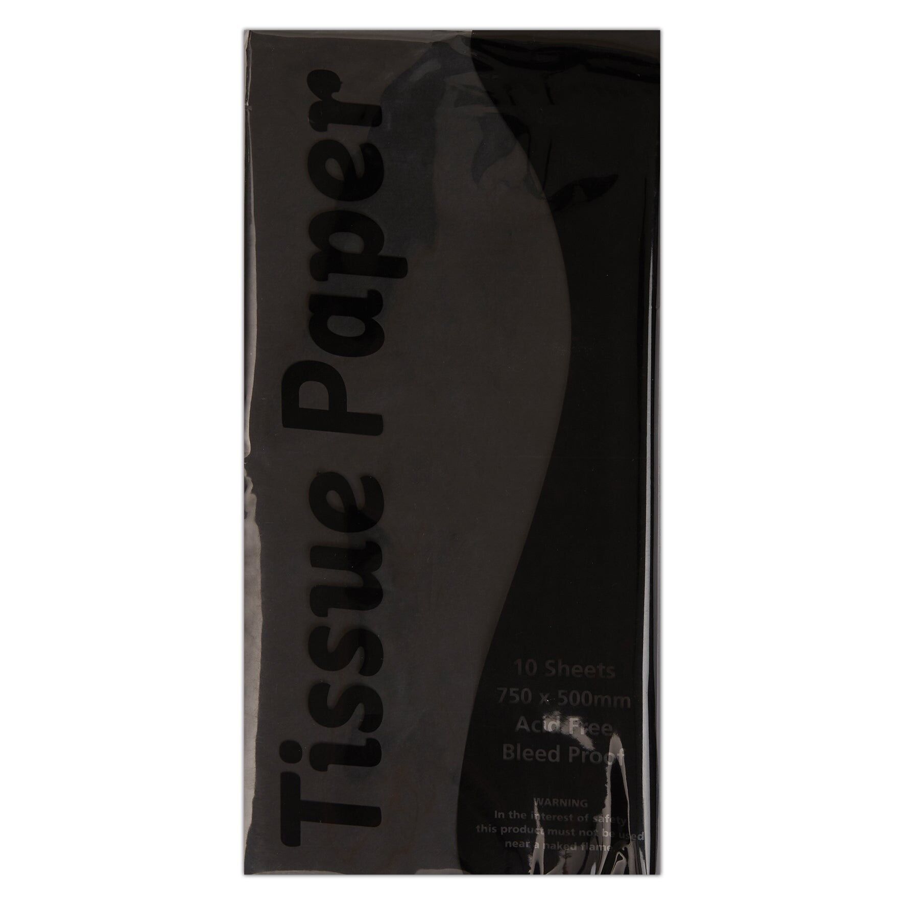 Stephens Tissue Paper, Black, 750 x 500mm (30 x 20 Inches), 10 Sheets For Craft, Arts, Gift Boxes & Bags, Gift Tissue Paper Sheets For Packaging, Wrapping Tissue Paper, Crafting For Kids