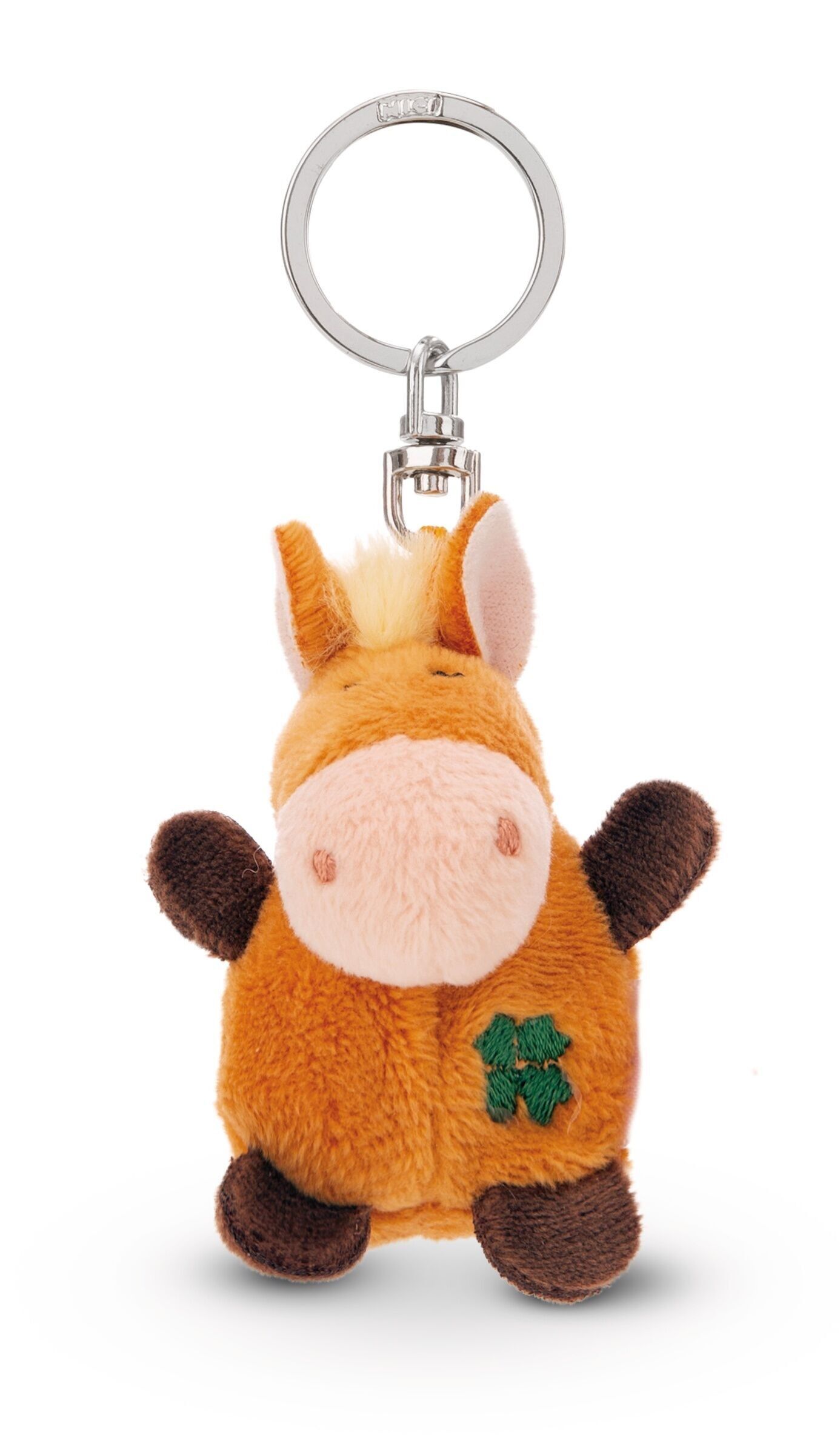 Buy wholesale Keyring Horse with Cloverleaf 5cm on Header Card