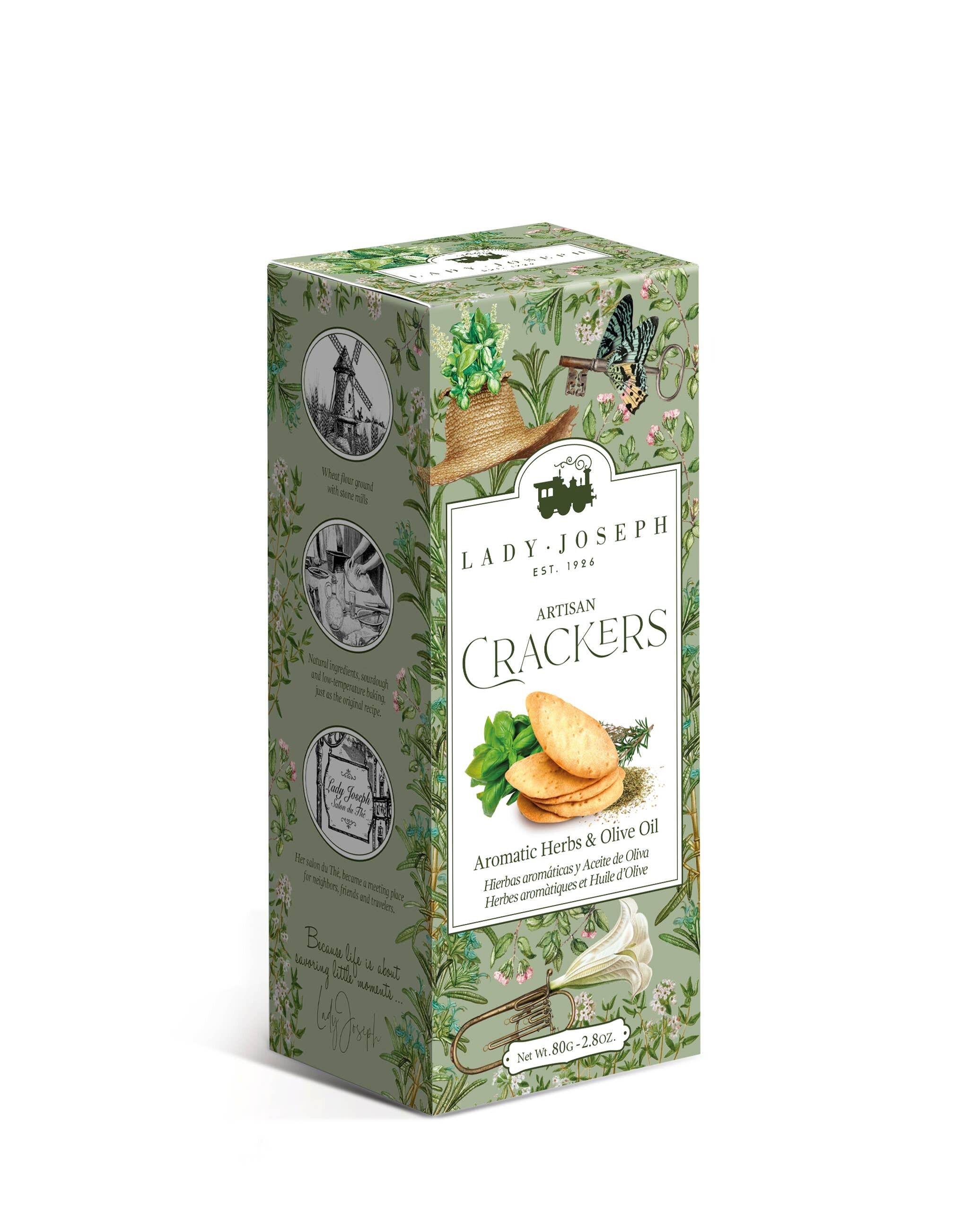 Handgemachte vegane Cracker mit Kräutern, 100g