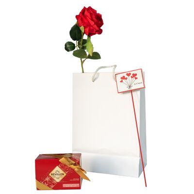 Gourmet bag of love special Valentine's Day - Box of exceptional French chocolate - Ideal for offering: Valentine's Day, Wedding anniversary - Say I love you with delicacies
