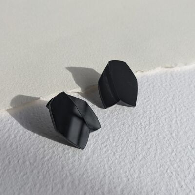 Candela black gloss earrings