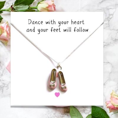 Collana con scarpe da ballo e buono regalo