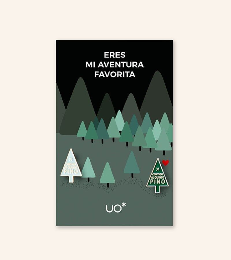 Carte postale "Tu es mon aventure préférée" avec pins