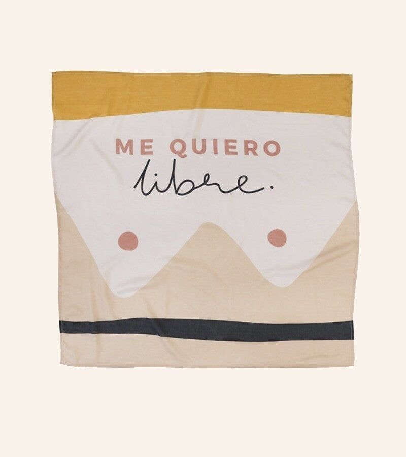 Quadratischer Schal „Ich will mich frei“