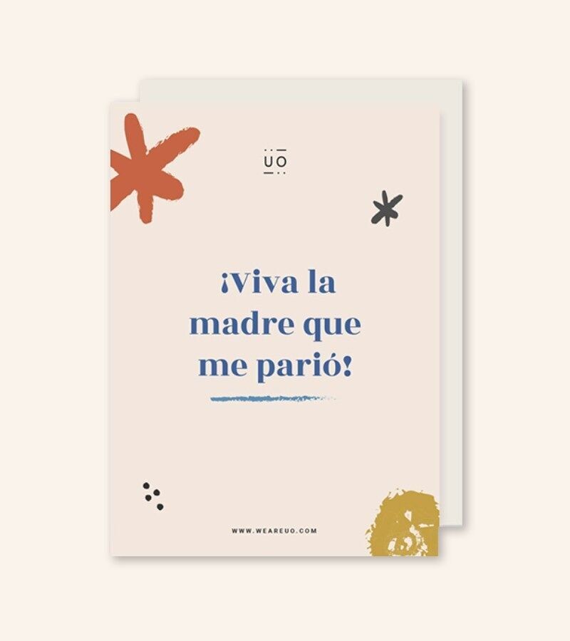 Carte postale "Vive la mère qui m'a donné naissance"