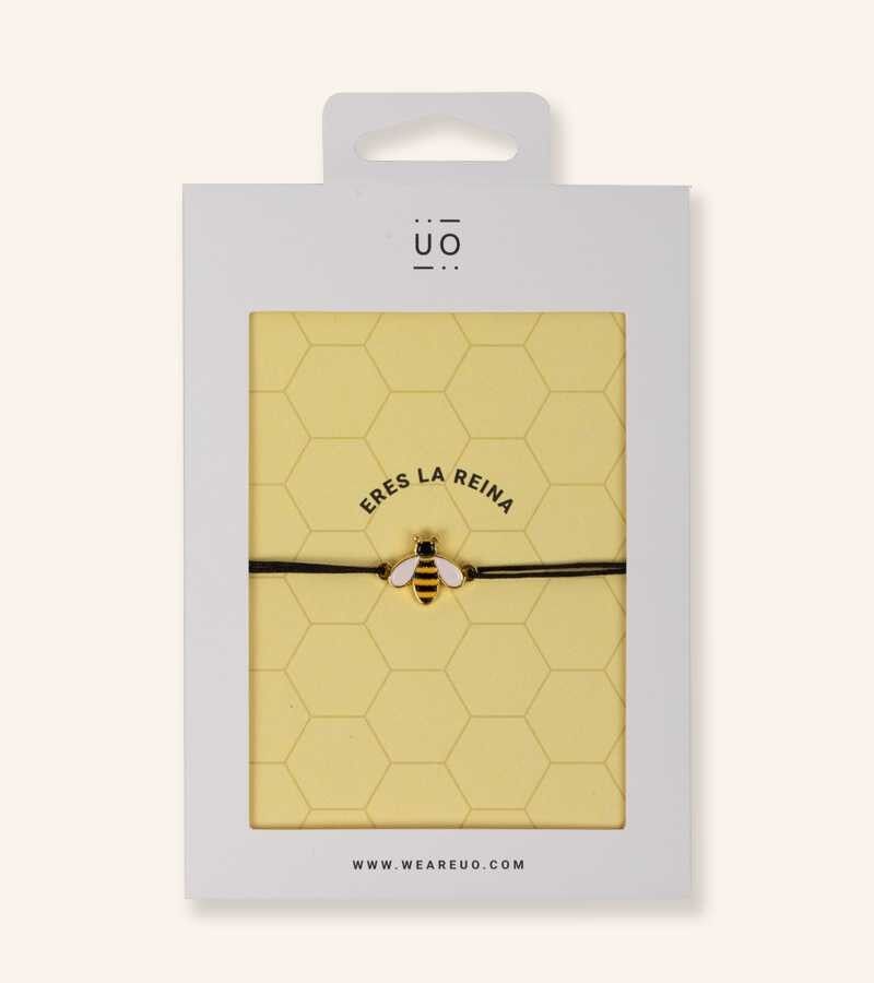 Bracciale con ciondolo ape "Tu sei la regina".
