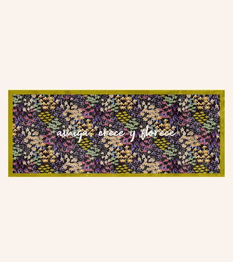 Sciarpa rettangolare "Amica, cresci e fiorisci"