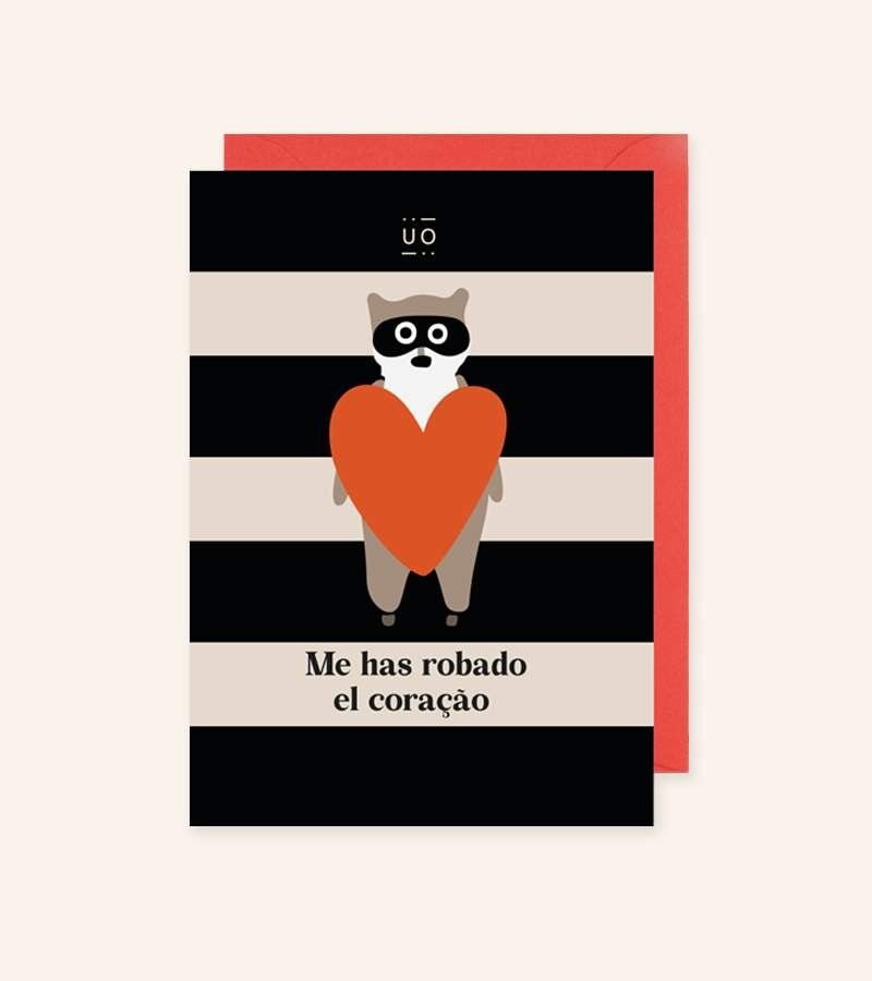 Cartolina "Mi hai rubato il cuore"