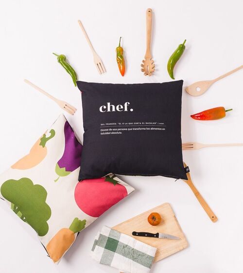 Funda de cojín "Chef. Definición"