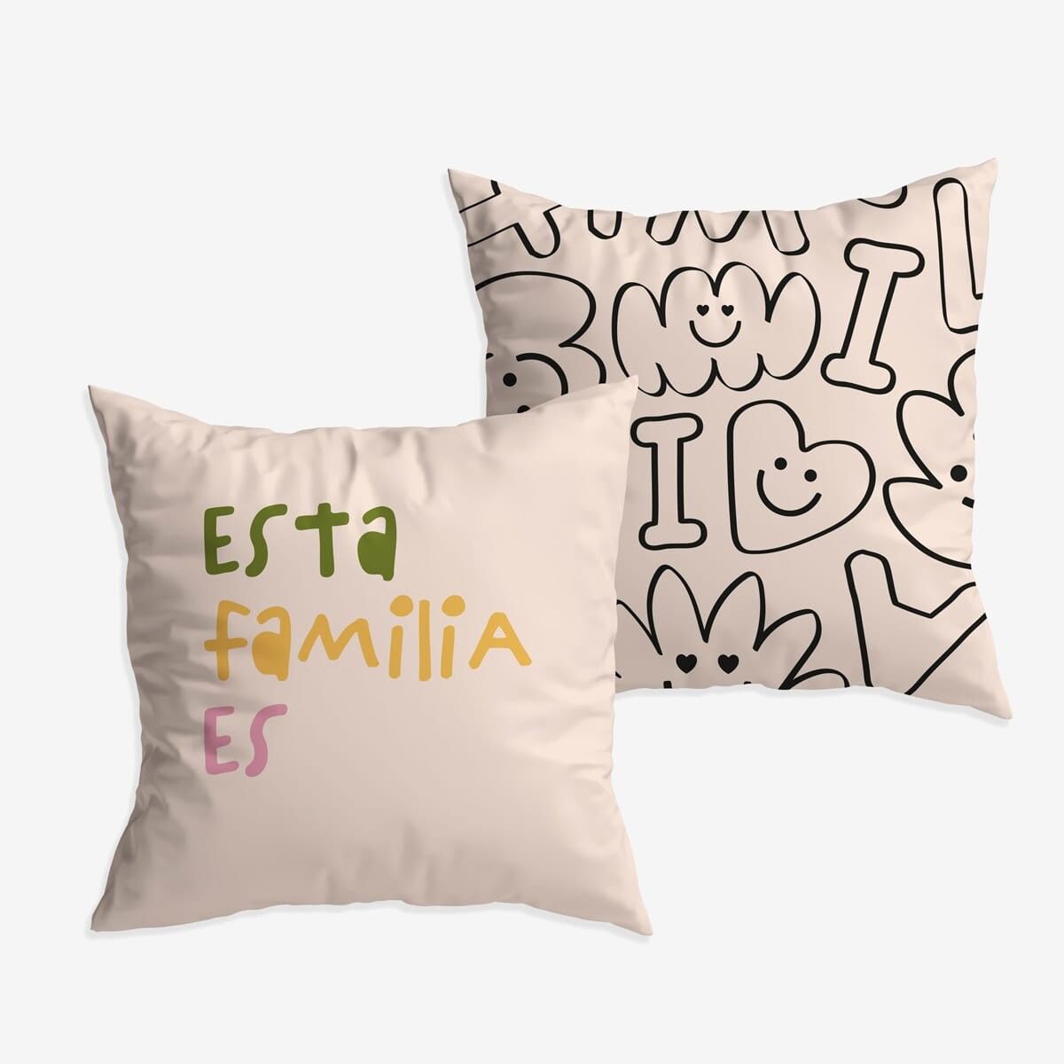 Federa per cuscino "Family" con pennarelli