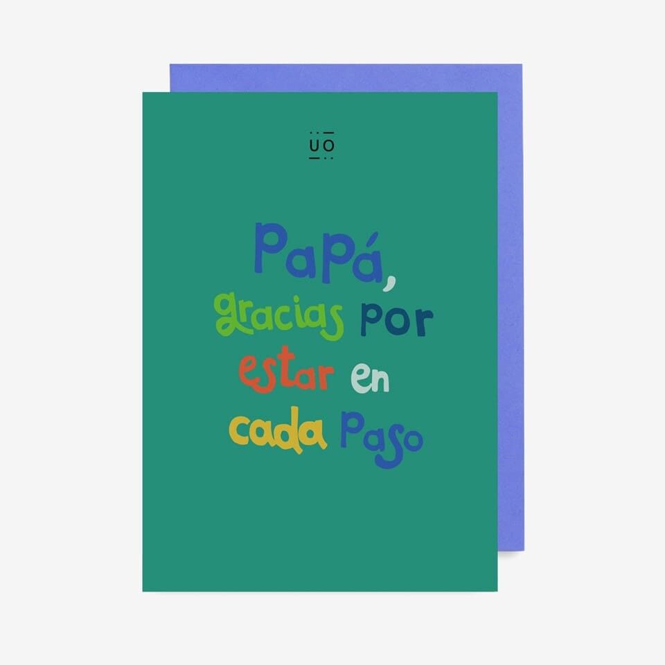 Carte postale "Papa, merci d'être là à chaque étape"