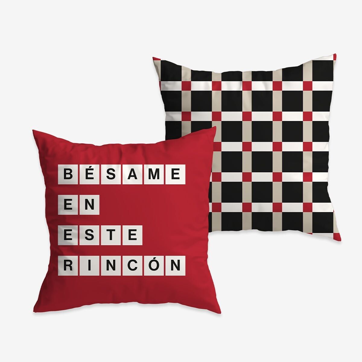 Fodera per cuscino "Baciami in quest'angolo"