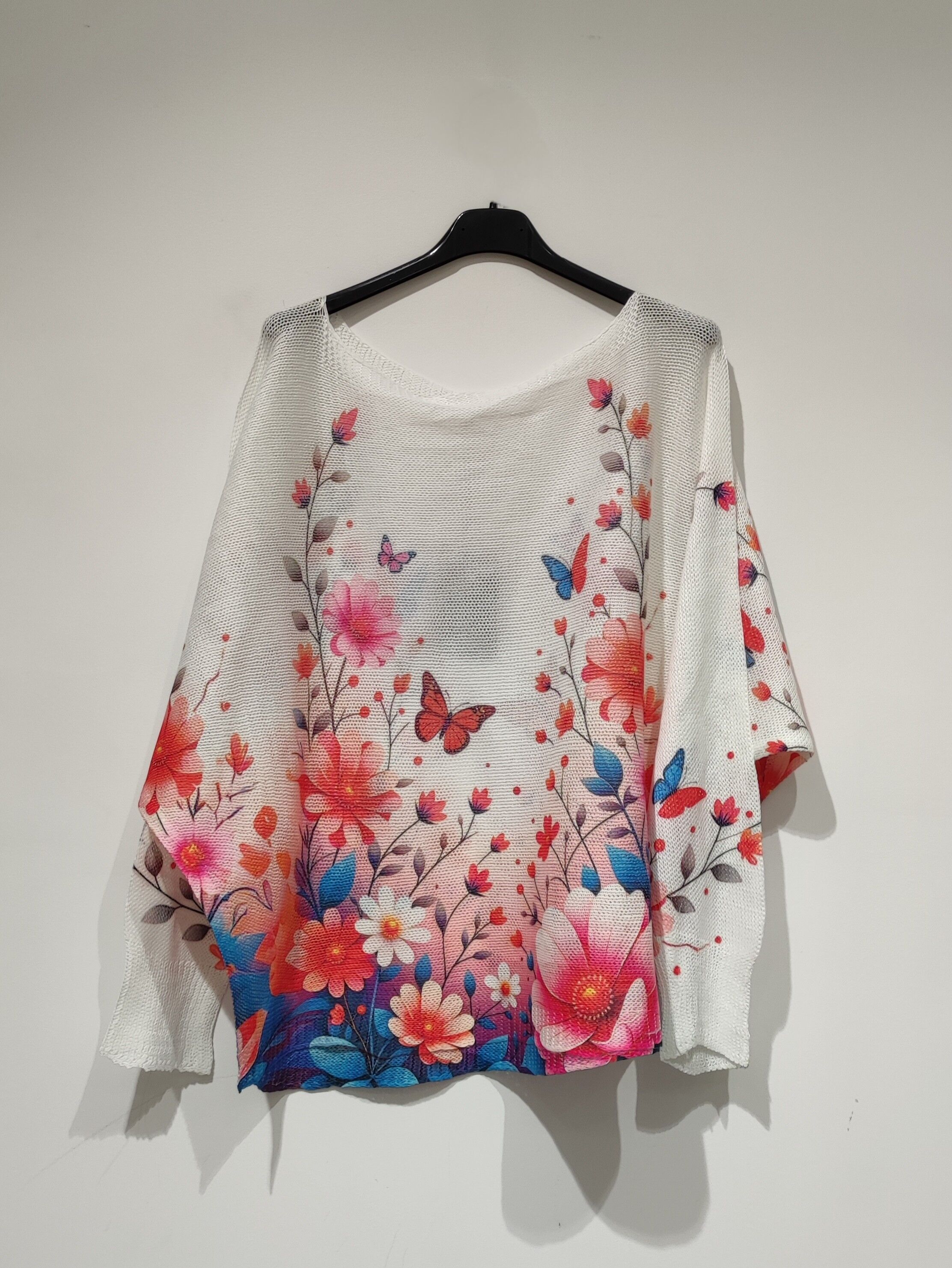 PESS PRINT PE25 MULTI BUTTERFLY - scollo a barchetta