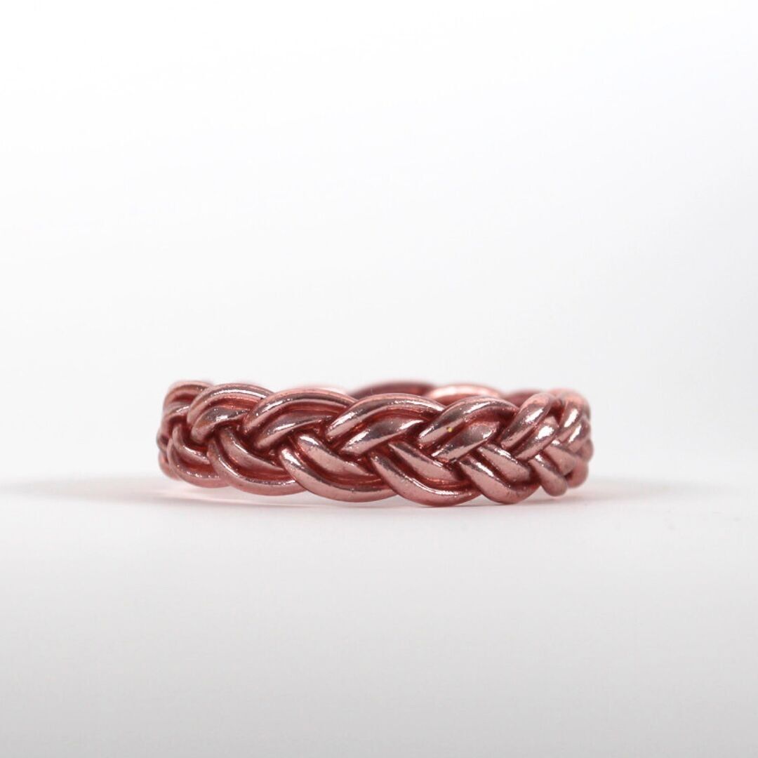 Bracelet Bouddhiste Double-Tressé Pink gold 