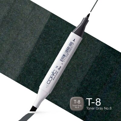 Rotulador de color clásico COPIC (T-8) tóner gris n.º8, Para arte y manualidades, Coloración, Gráficos, Resaltadores, Diseño, Anime, Profesionales y principiantes, Materiales de arte y libros para colorear
