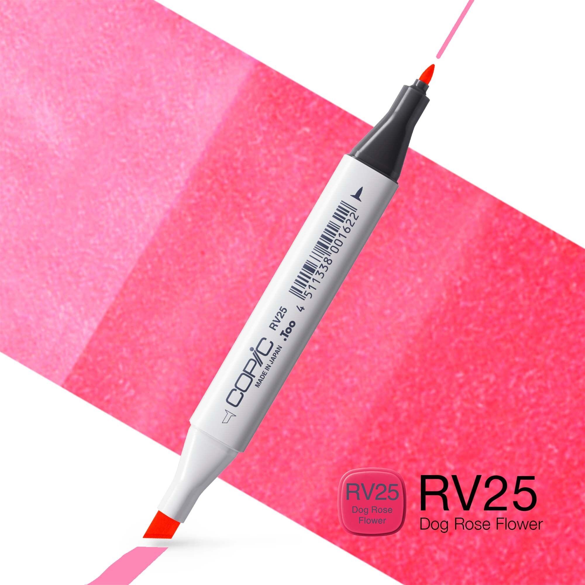 COPIC Classic Coloured Marker Pen - (RV-25) Dog Rose Flower, For Art & Crafts, Colouring, Graphics, Highlighter, Design, Anime, Professional & Beginners, Art Supplies & Colouring Books