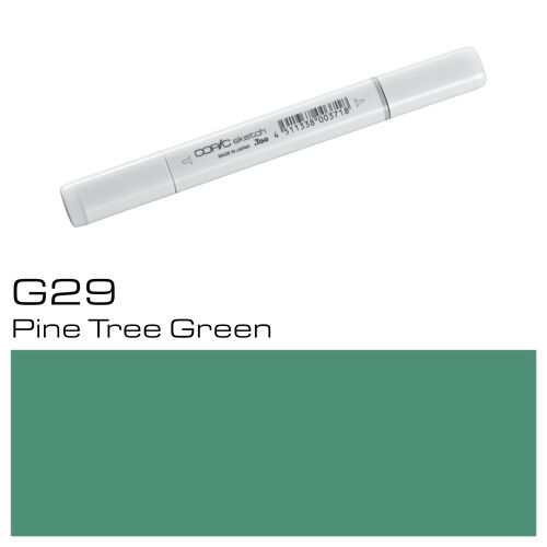 COPIC Sketch Coloured Marker Pen - (G-29) Pine Tree Green, For Art & Crafts, Colouring, Graphics, Highlighter, Design, Anime, Professional & Beginners, Art Supplies & Colouring Books