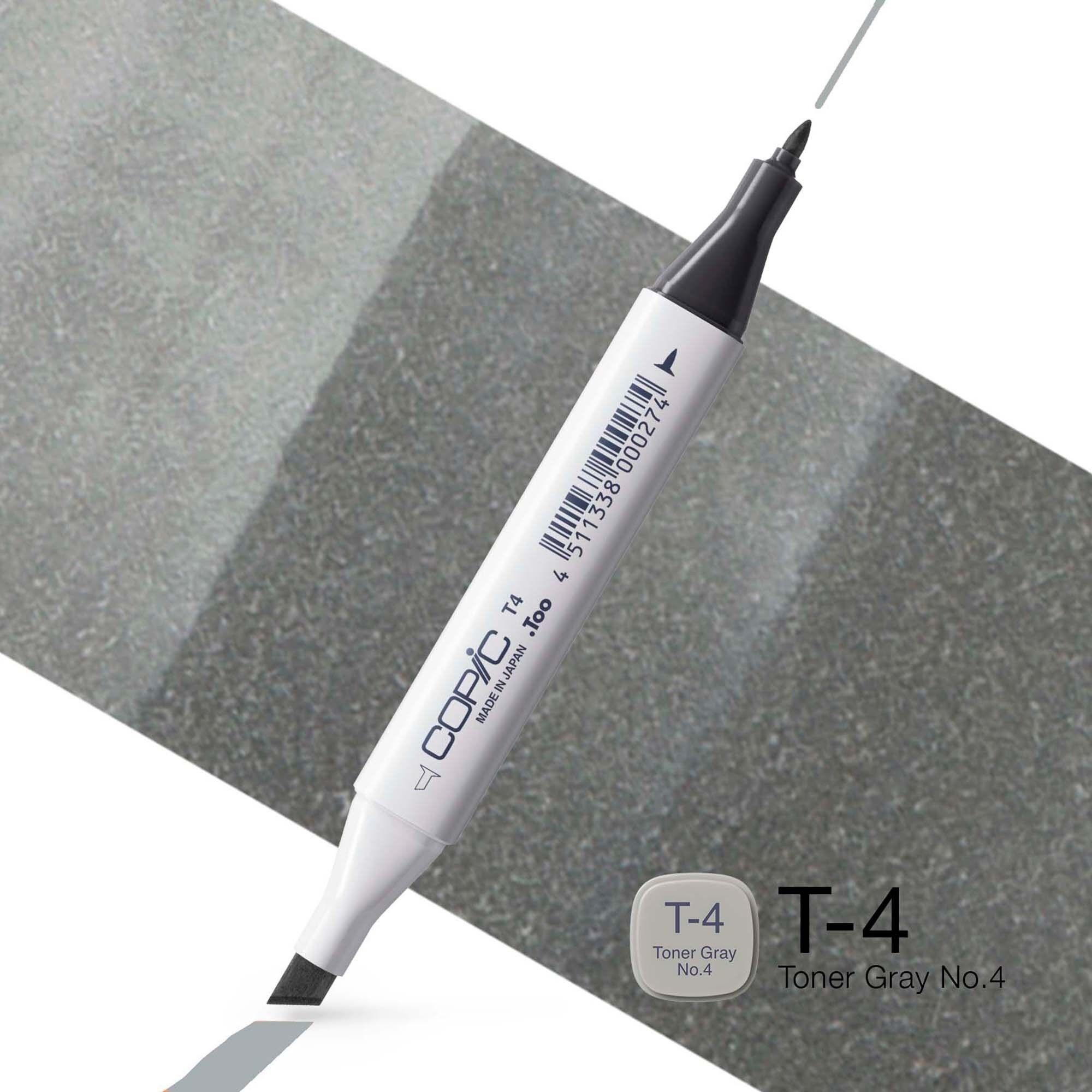 COPIC Classic Farbmarkerstift – (T-4) Tonergrau Nr.4, Für Kunst & Handwerk, Ausmalen, Grafiken, Textmarker, Design, Anime, Profis & Anfänger, Künstlerbedarf & Malbücher