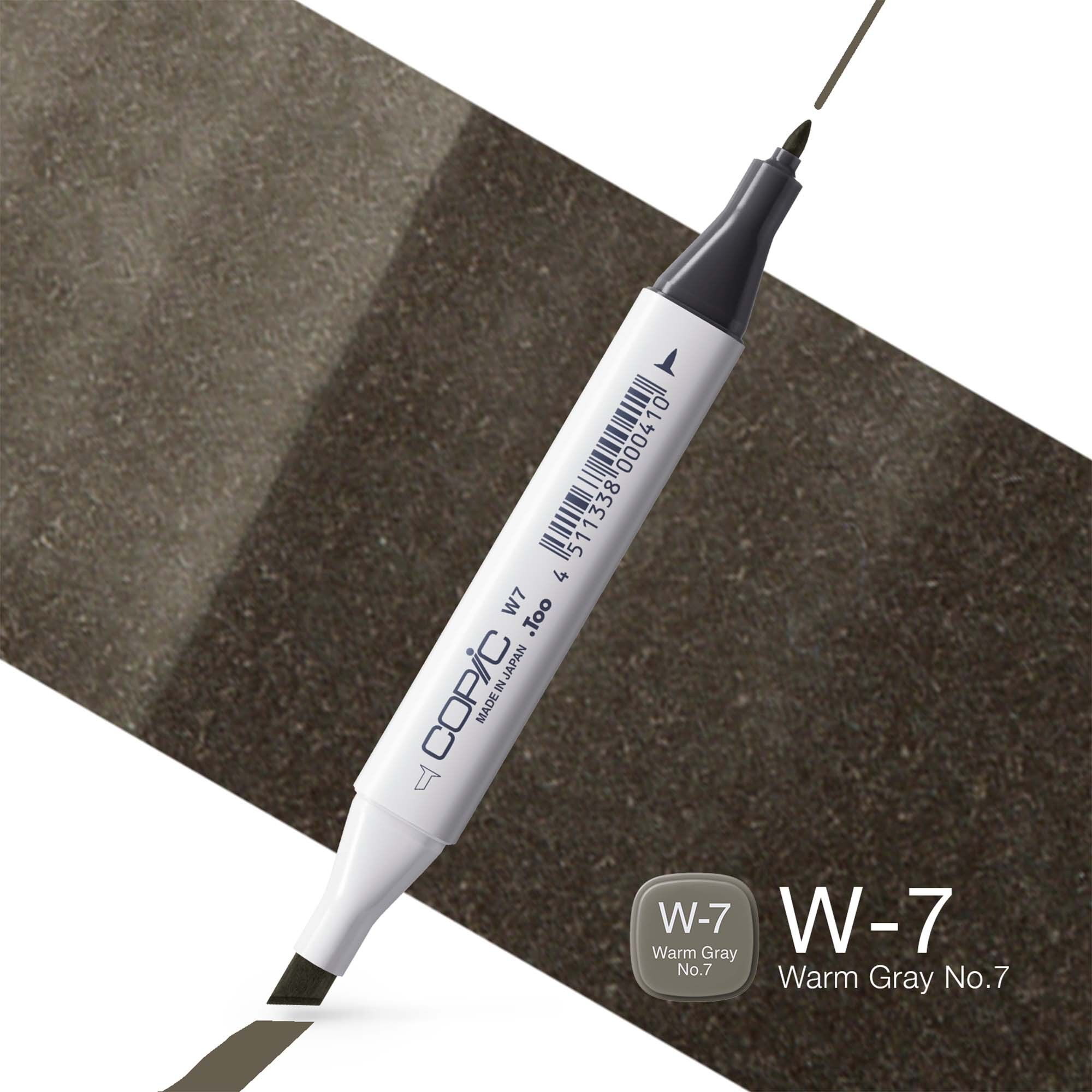 Marqueur de couleur classique COPIC - (W-7) Gris chaud n°7, Pour l&#039;art et l&#039;artisanat, le coloriage, les graphiques, le surligneur, le design, l&#039;anime, les professionnels et les débutants, les fournitures d&#039;art et les livres de coloriage