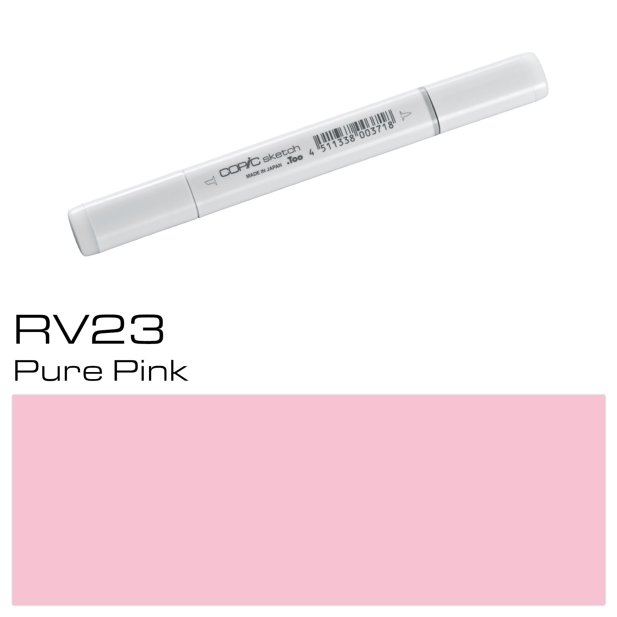 Marqueur de couleur COPIC Sketch - (RV-23) Rose pur, pour l'art et l'artisanat, le coloriage, les graphiques, le surligneur, le design, l'anime, les professionnels et les débutants, les fournitures d'art et les livres de coloriage