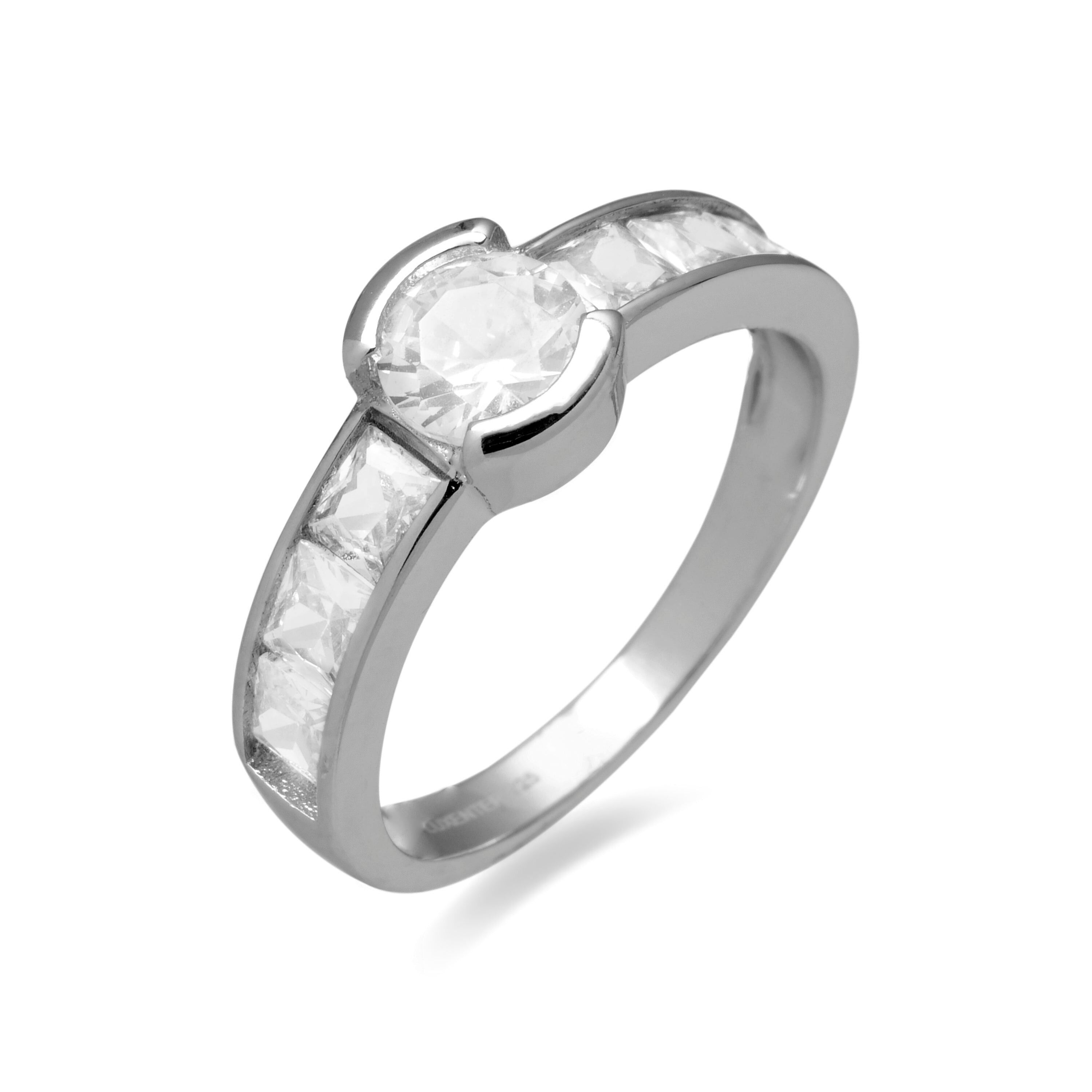 Anello Luxenter in Argento Sterling 925 con Zirconi Lucidi rifiniti in rodio - Luxenter