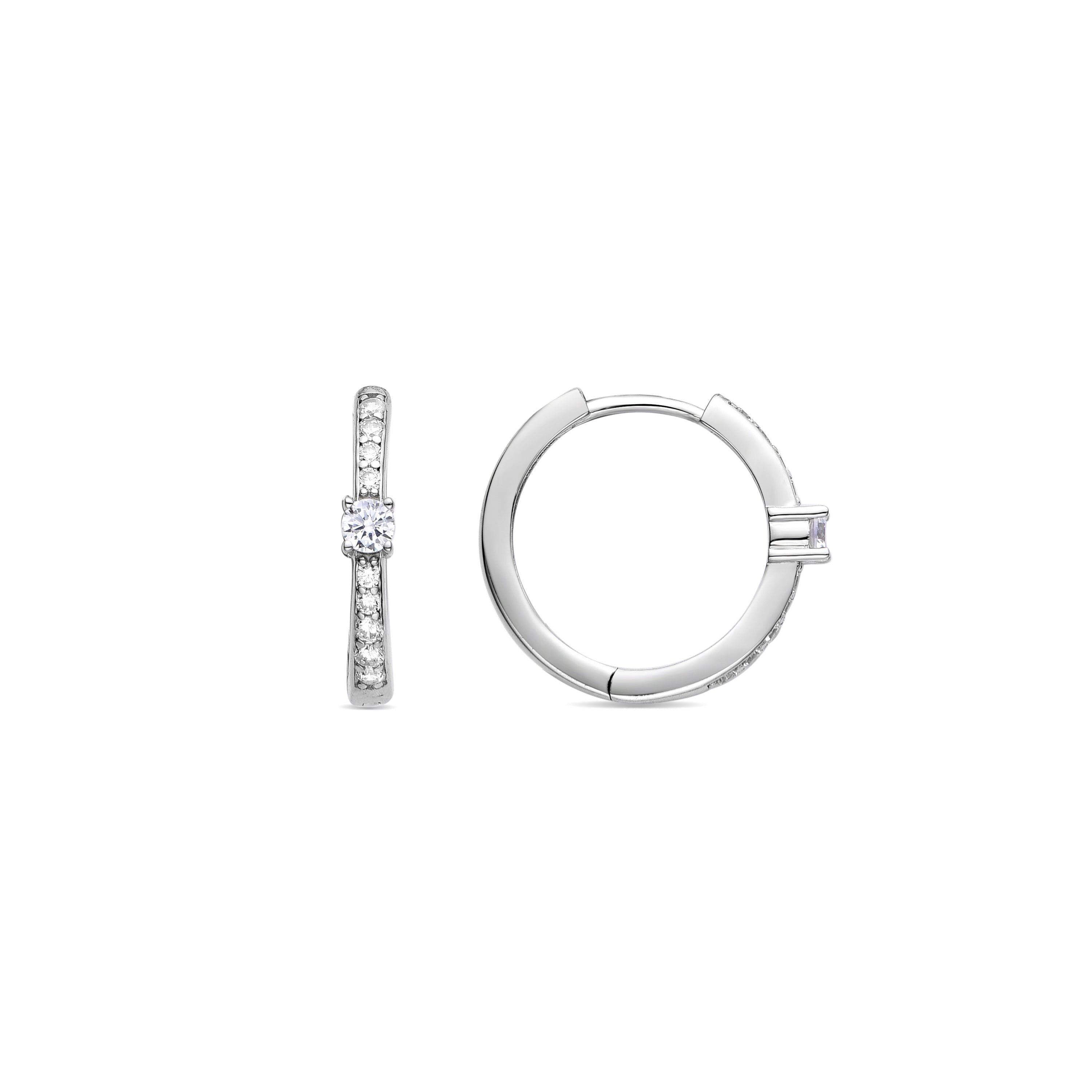 Orecchini Luxenter in Argento Sterling 925 con Zirconi Lucidi rifiniti in rodio - Manat