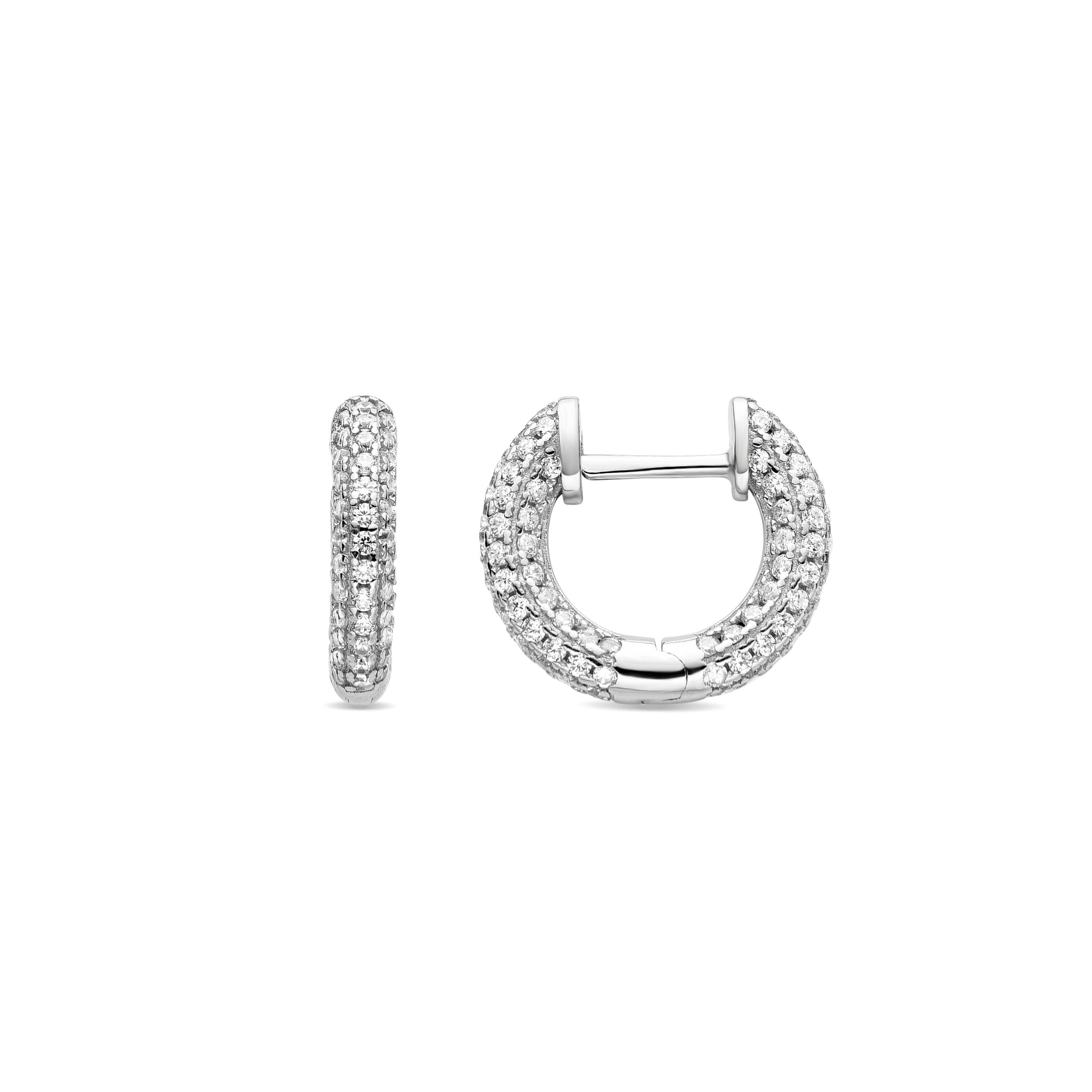 Orecchini Luxenter in Argento Sterling 925 con Zirconi Lucidi rifiniti in rodio - Yued