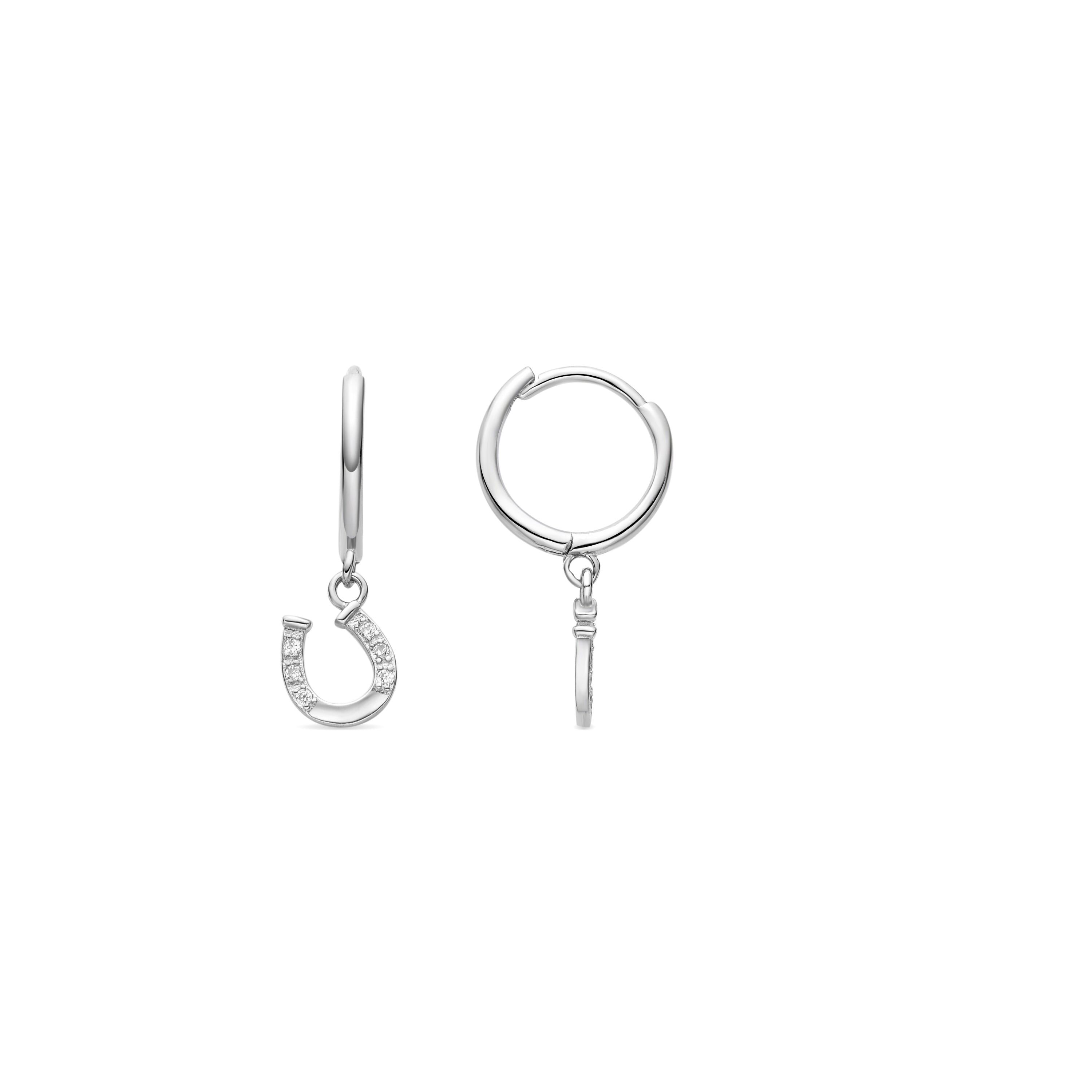 Orecchini Luxenter in argento sterling 925 e zirconi lucenti con finitura rodio - Buona fortuna