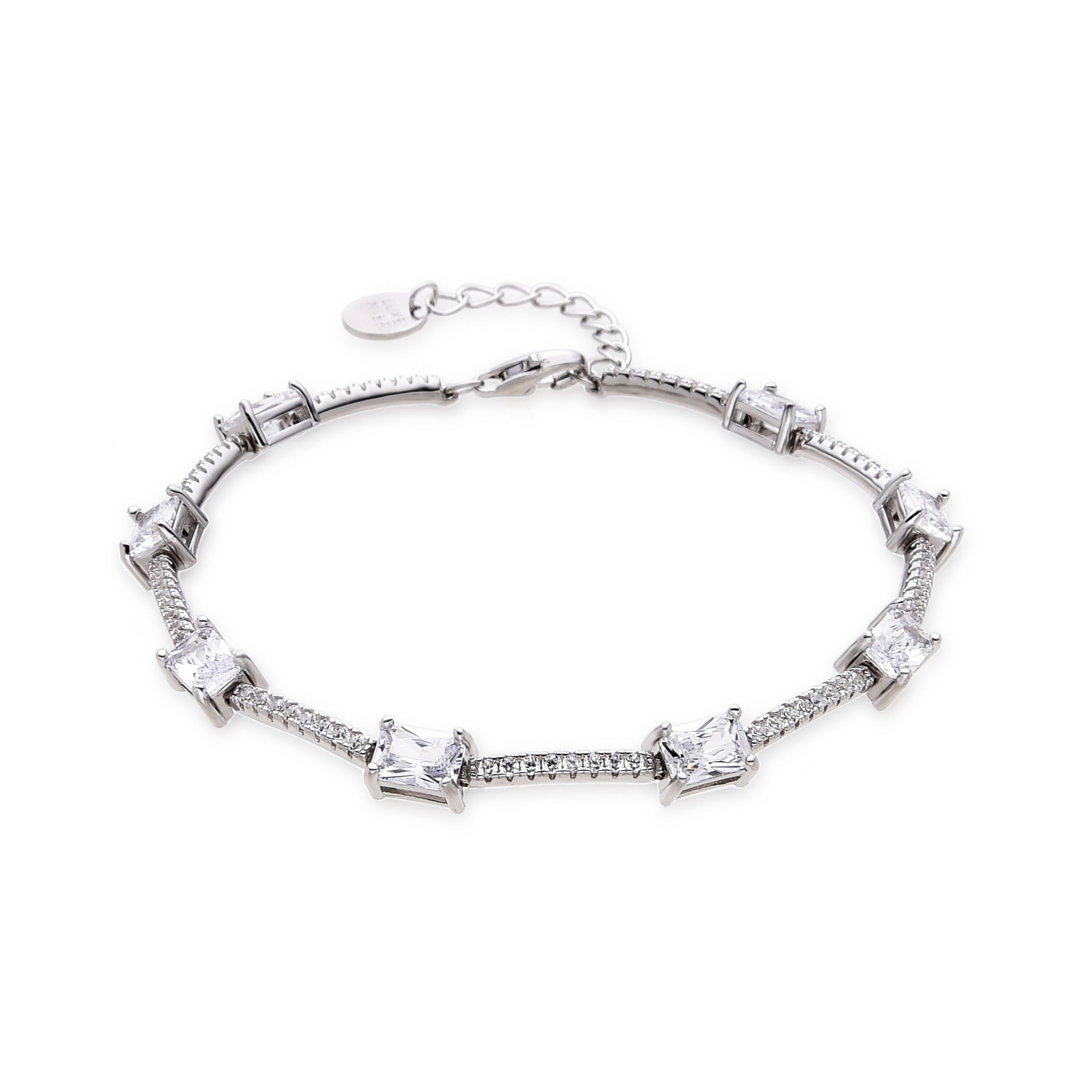 Bracciale Luxenter in Argento Sterling 925 e Zirconi Lucidi con finitura rodiata - Lekal