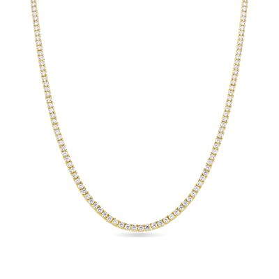 Collar Luxenter de Plata de Ley 925 y Circonita Brillante acabado en oro amarillo de 18k - Tahu