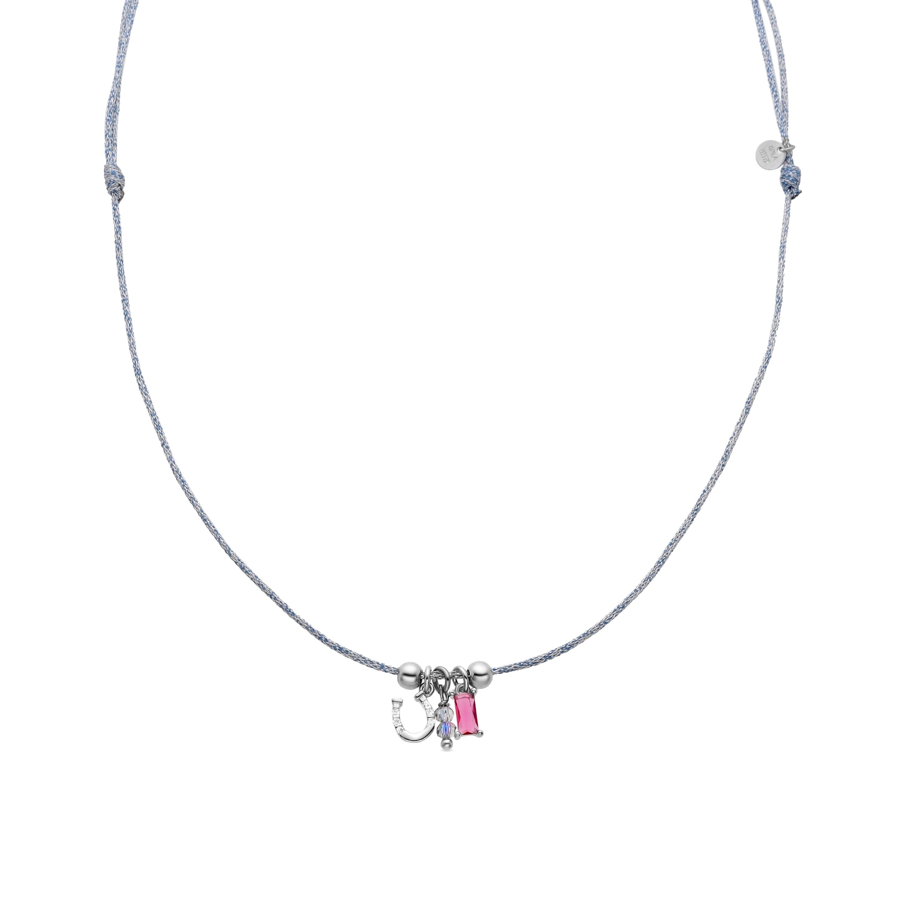 Collana Luxenter in Argento Sterling 925 e Zirconi Lucidi rifiniti in rodio - Ubri