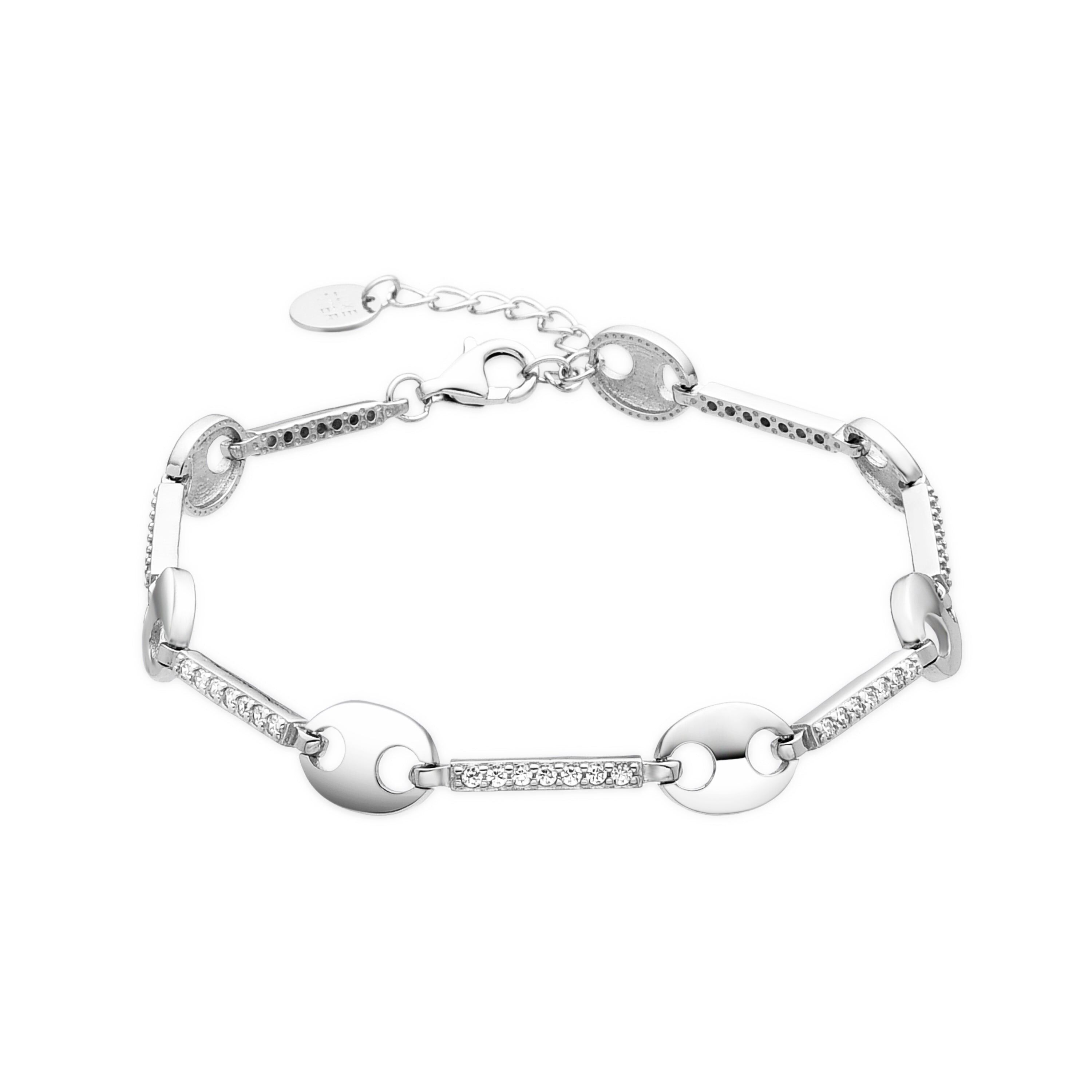 Bracciale Luxenter in argento Sterling 925 e zirconi lucidi con finitura rodio - Mohali