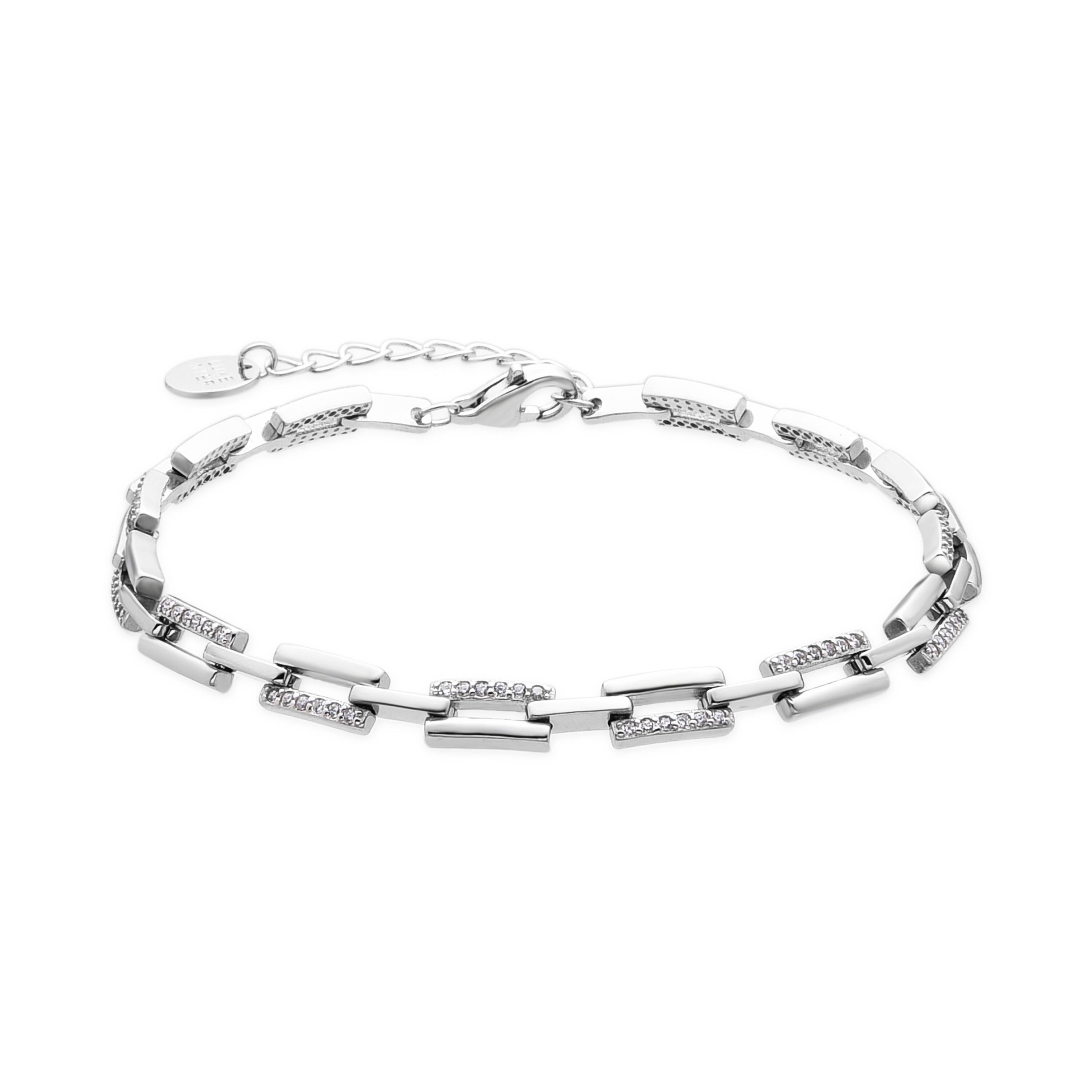 Bracelet Luxenter en argent sterling 925 et zircone brillante avec finition rhodiée - Mube