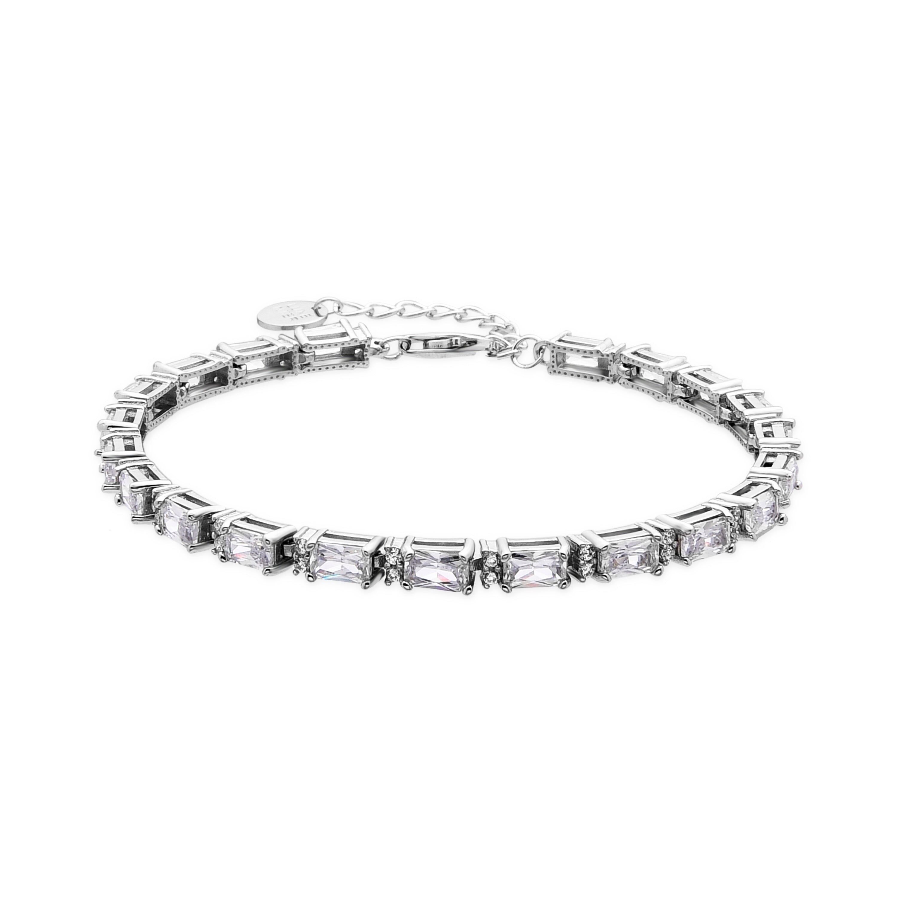 Bracciale Luxenter in argento Sterling 925 e zirconi lucidi con finitura rodio - Myrio