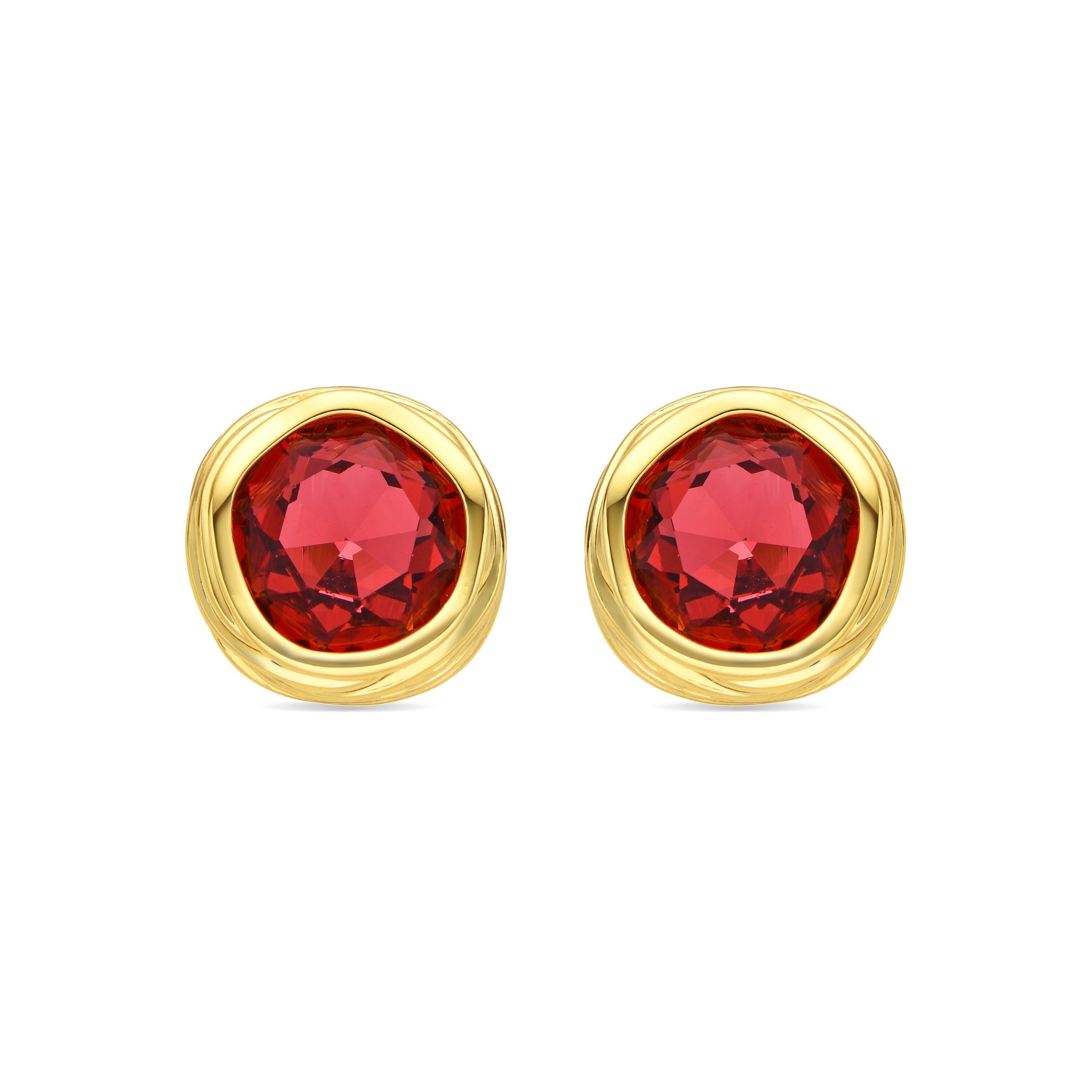 Orecchini Luxenter con cristallo rosa finitura oro 18k - Nianli